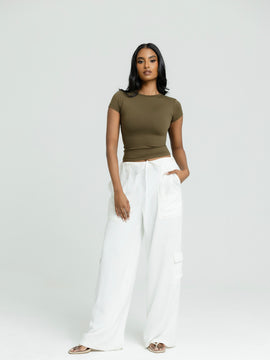 Rue High Neck Fitted Top