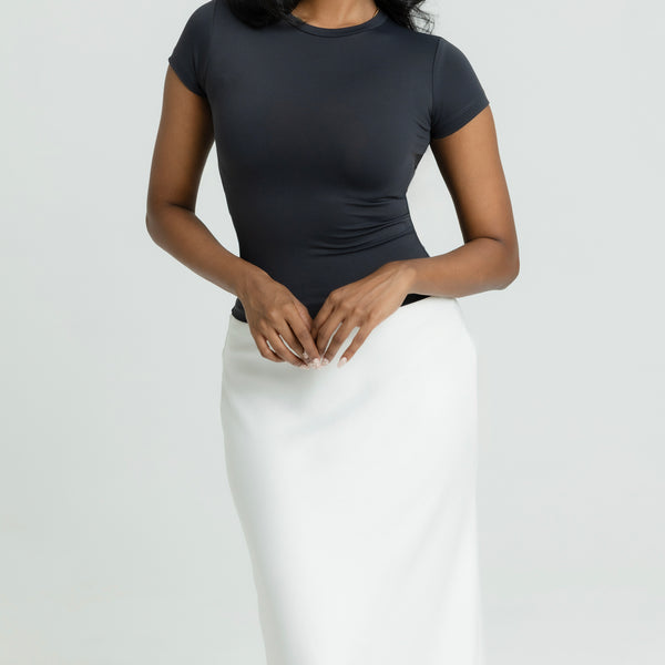 Rue High Neck Fitted Top