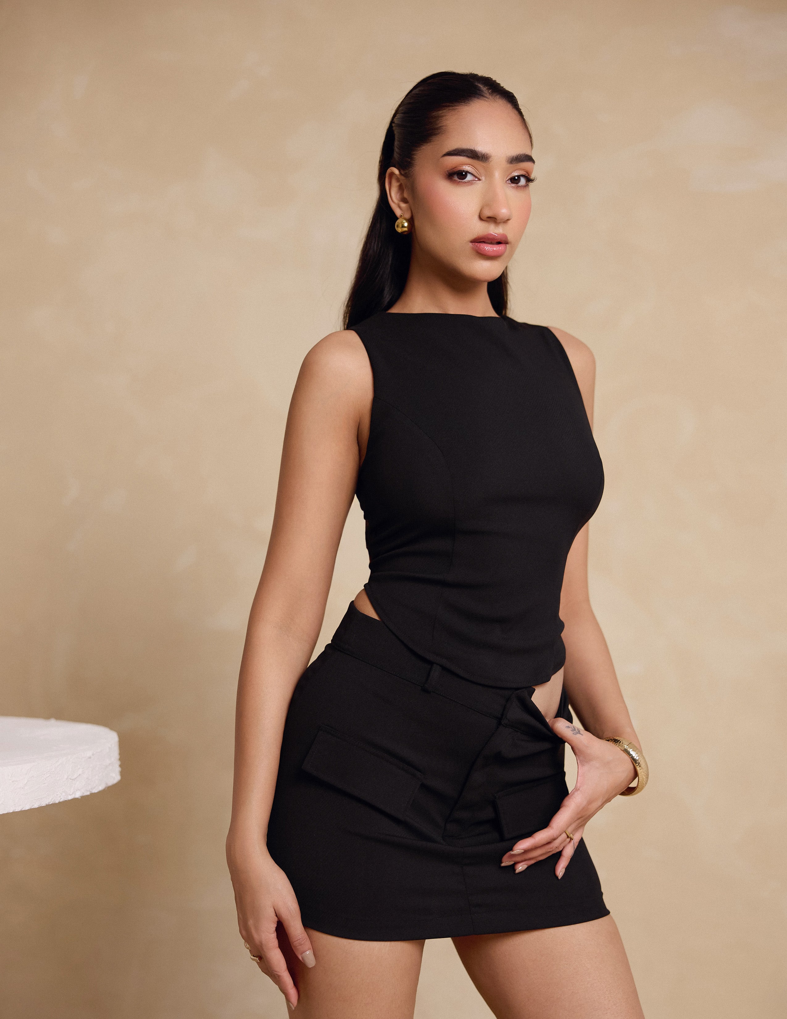 Back Tieup Boat Neck Top