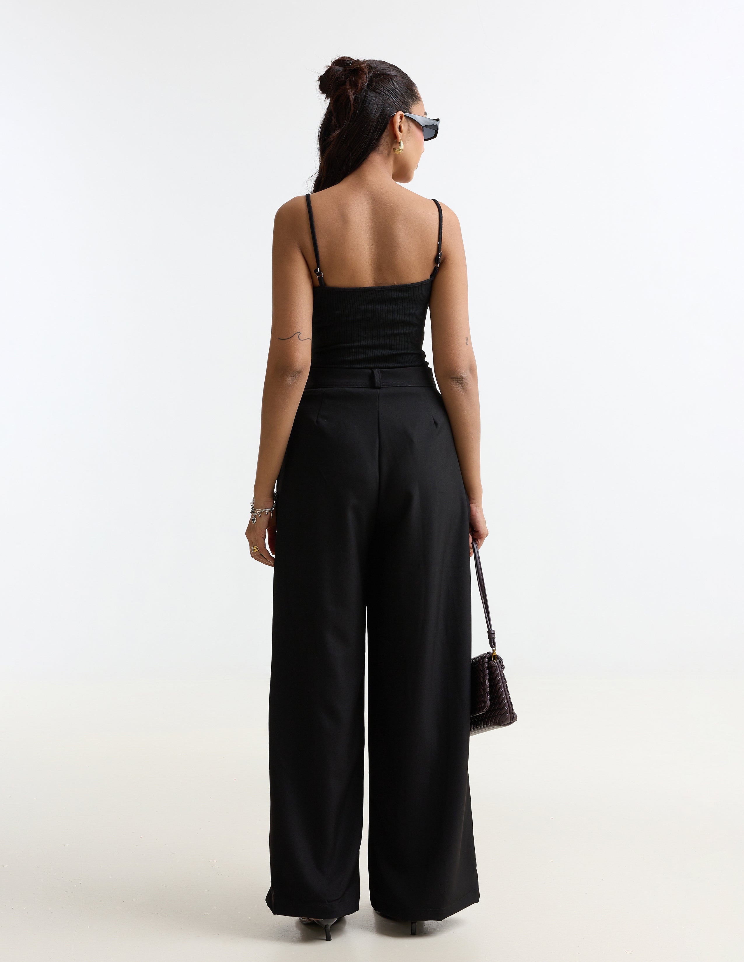Pleated Wide Leg Pant
