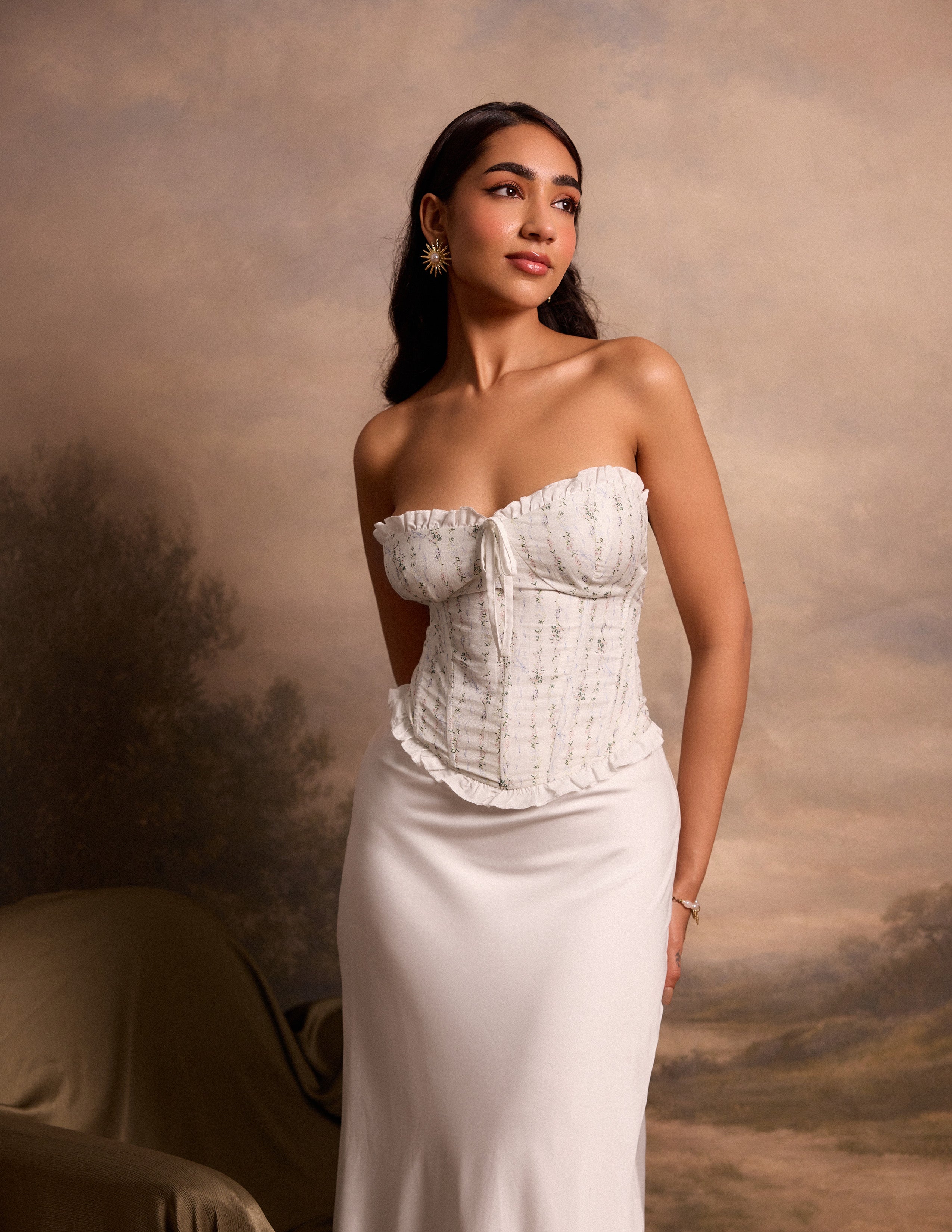 Floral Print Corset Top