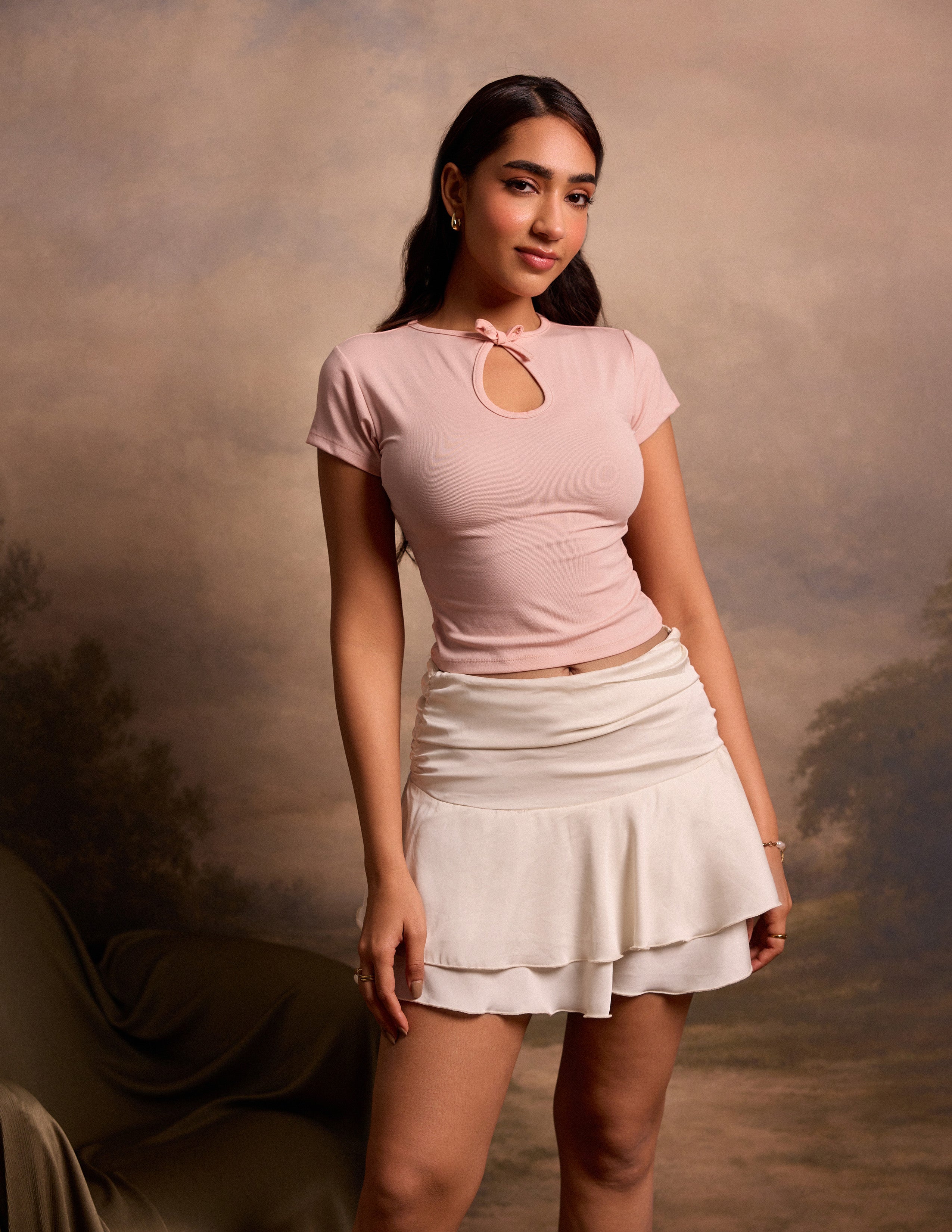 Bow Detailed Fitted Top