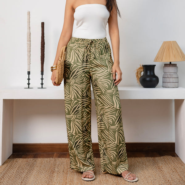 Drawstring Wide Leg Pant