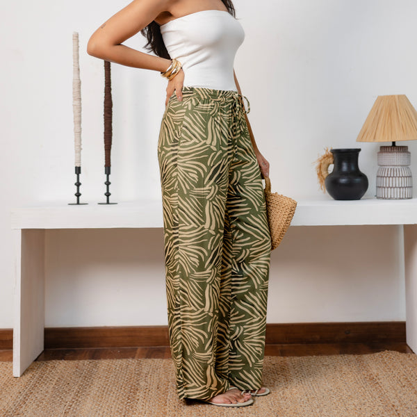 Drawstring Wide Leg Pant