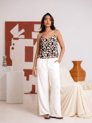 Printed Sleeveless Cami Top