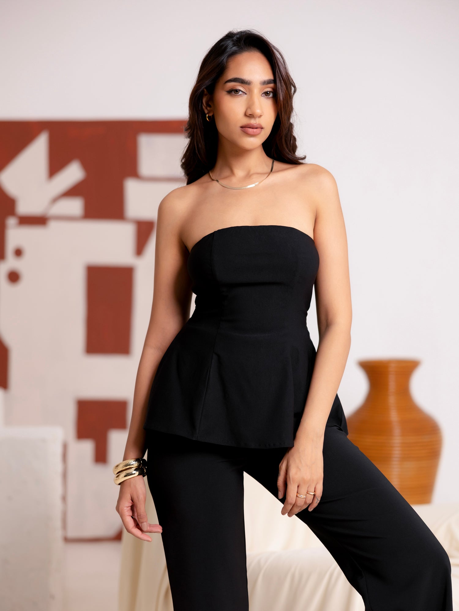 Peplum Tube Top