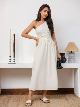 One Shoulder Midi Dress