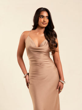 Cowl Detailed Maxi Dress