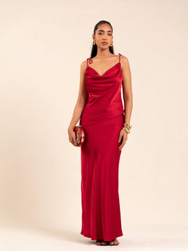 Satin Bias Maxi Skirt