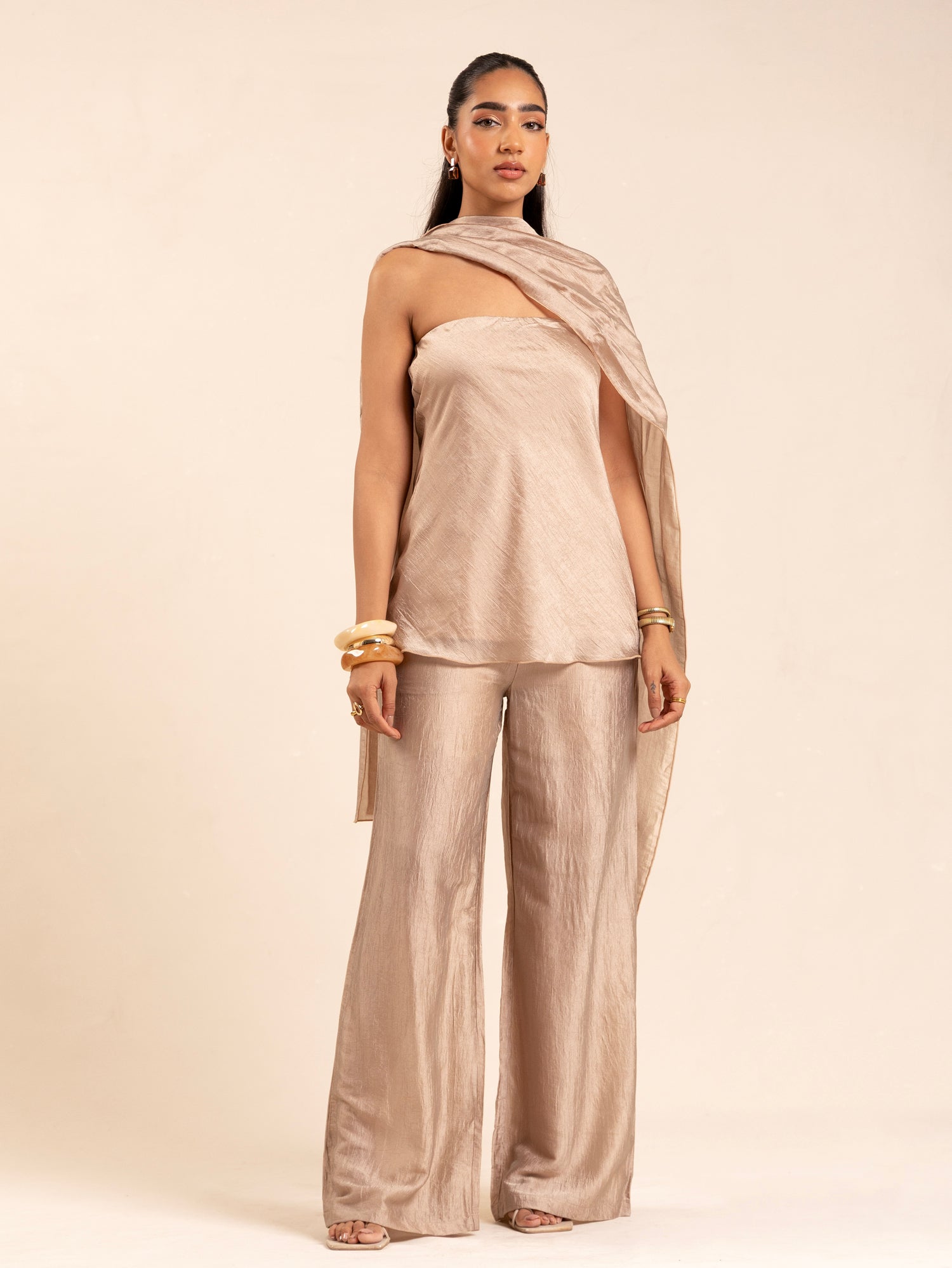 Shawl Detailed Tube Top