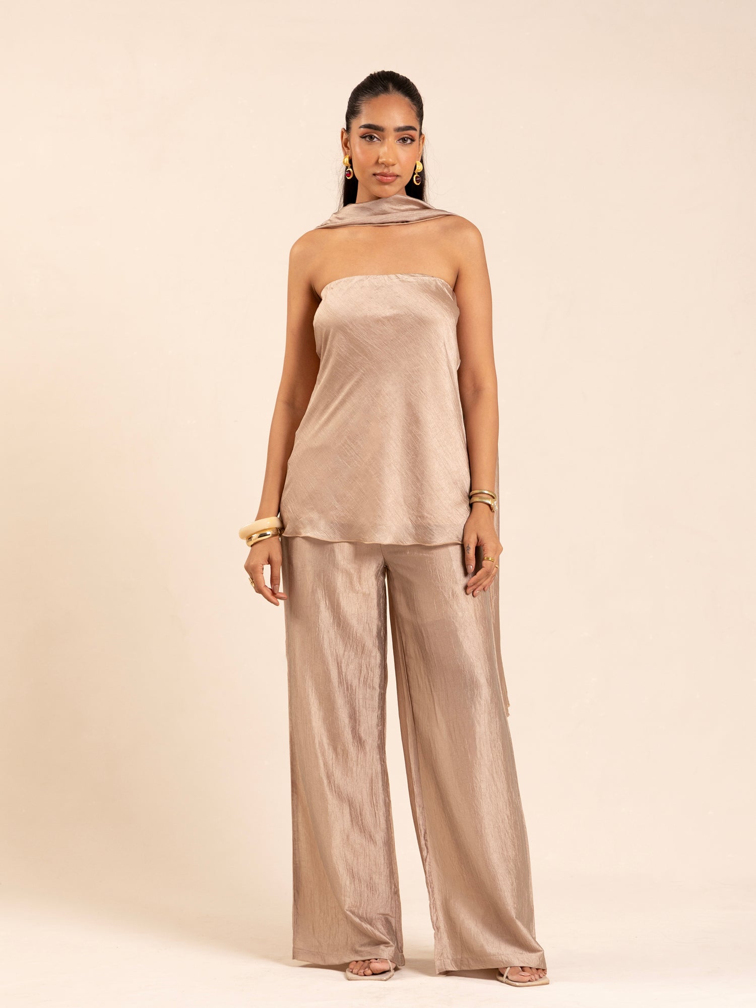 Shawl Detailed Tube Top