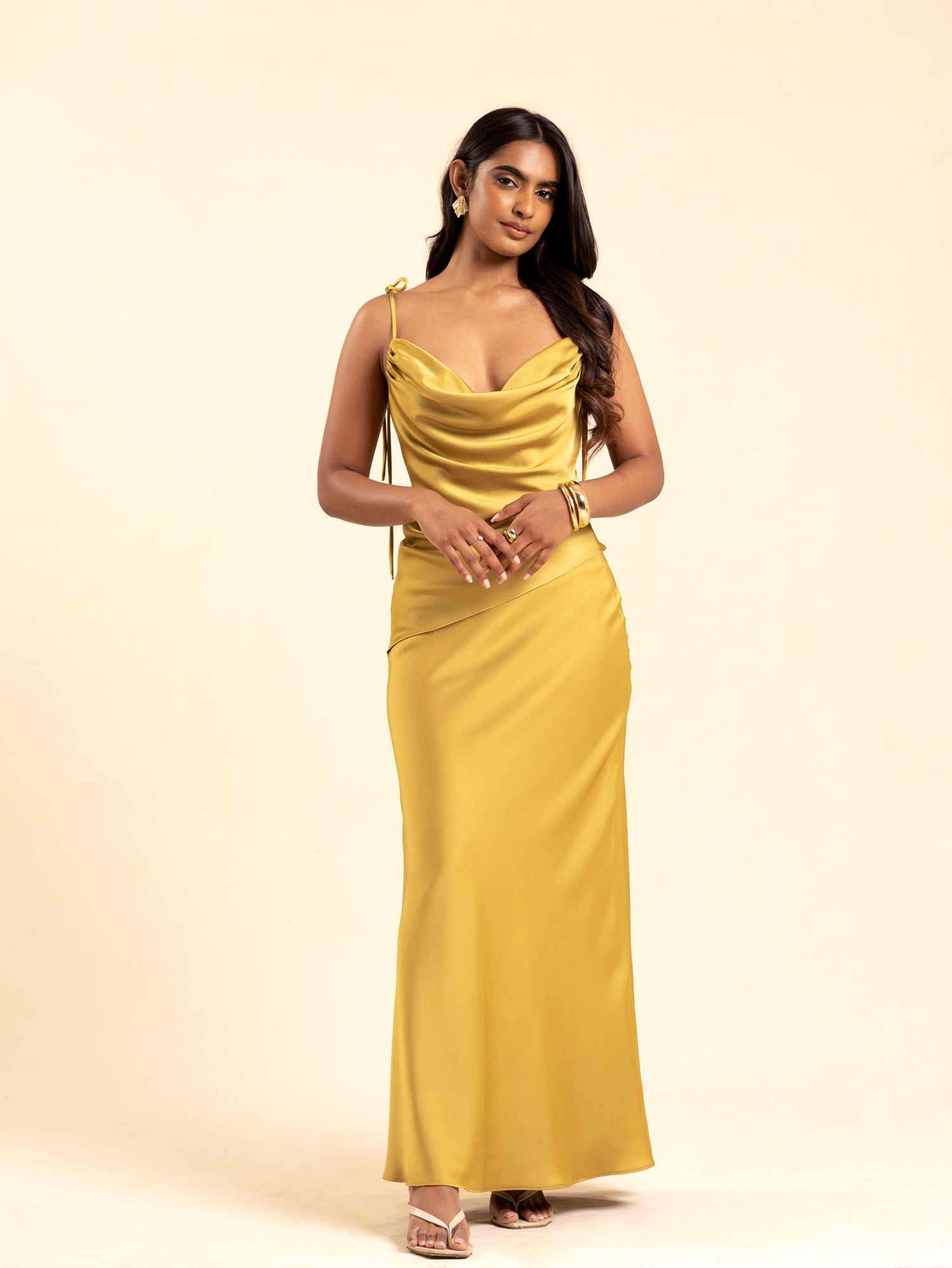 Satin Bias Maxi Skirt