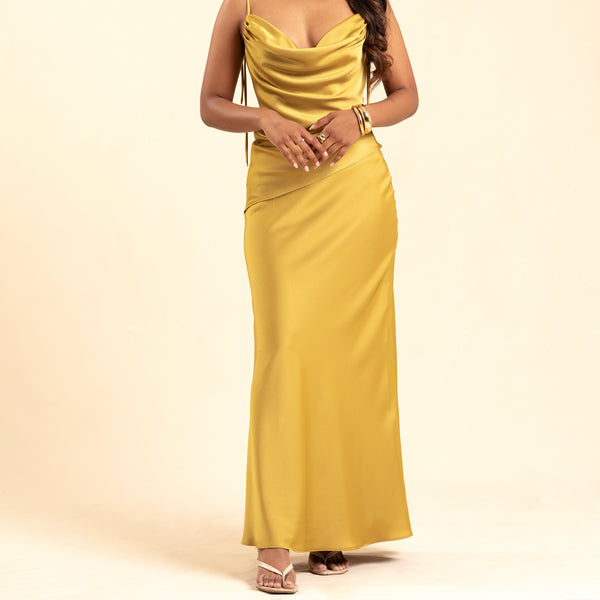 Satin Bias Maxi Skirt