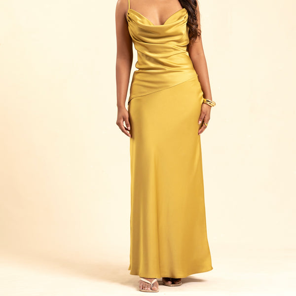 Satin Bias Maxi Skirt