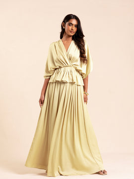 Pleated Loose Fit Satin Top