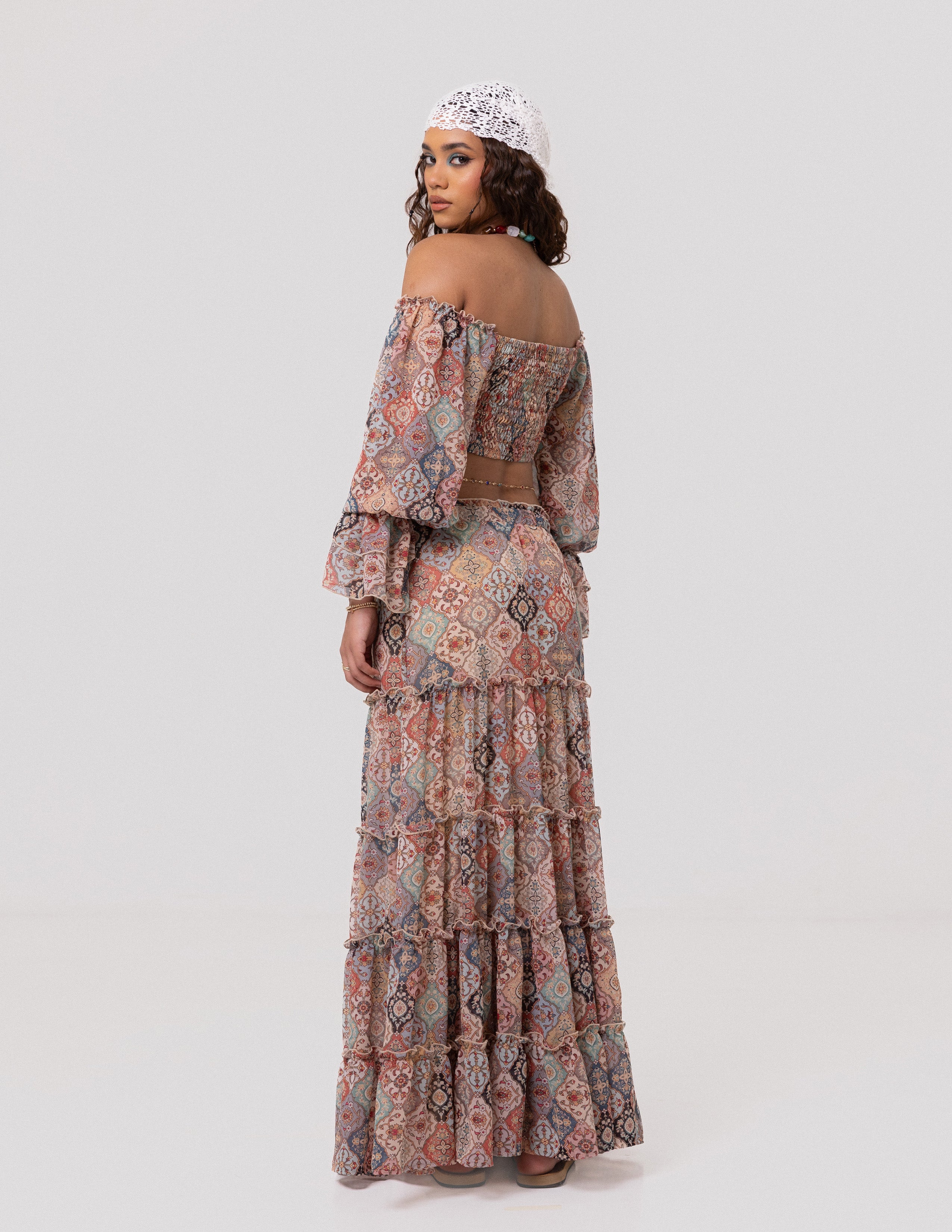 Tiered Maxi Skirt