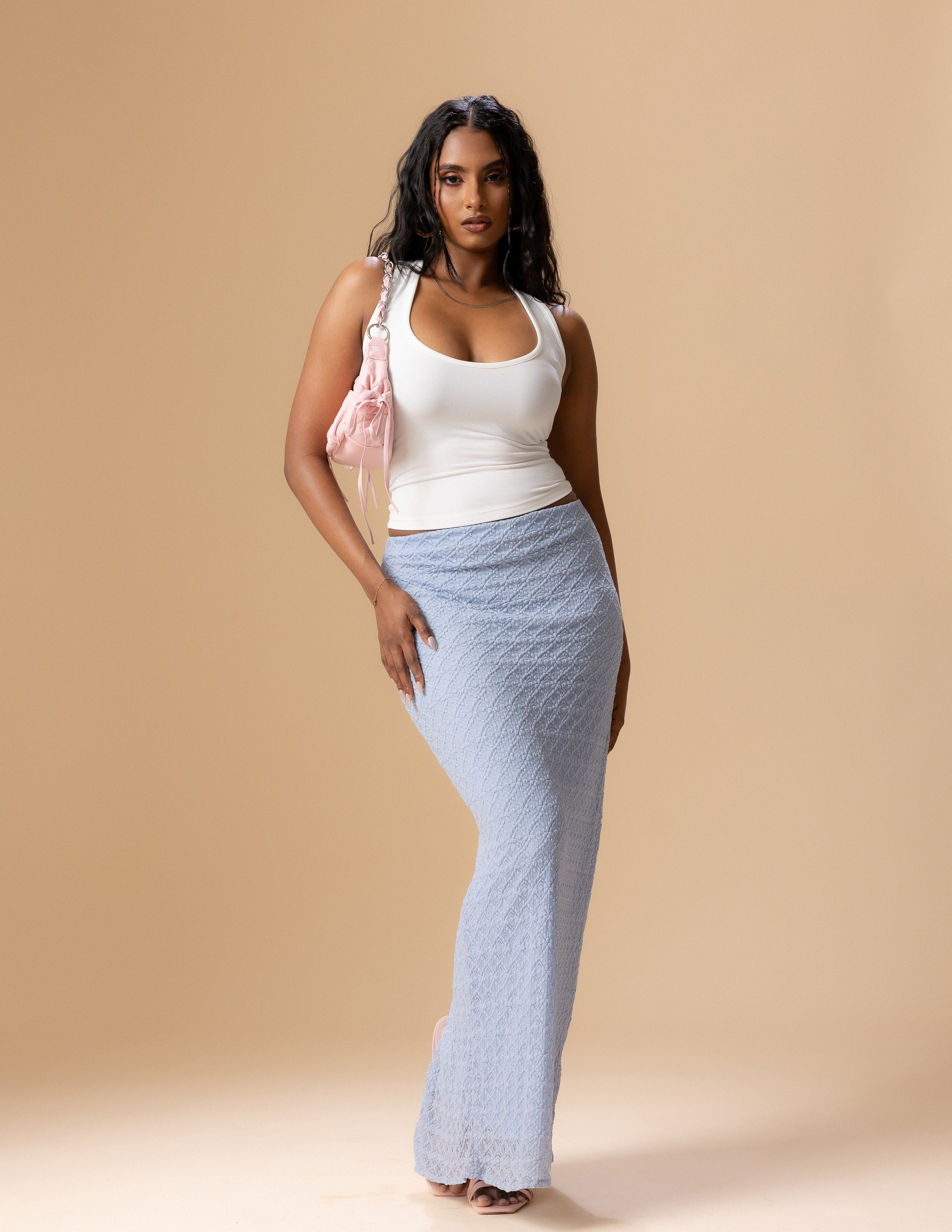 Claudia Scoope Neck Fitted Top