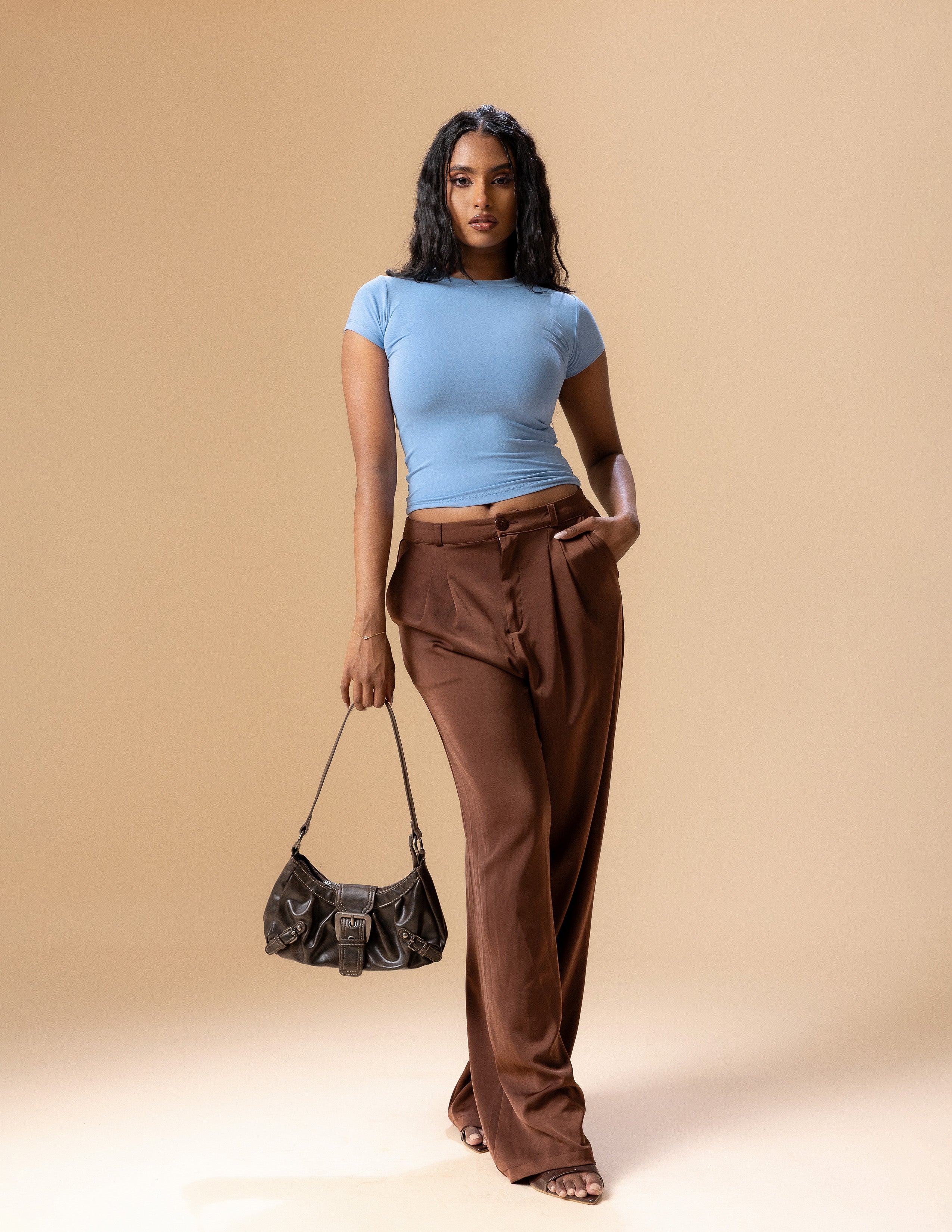 Rue High Neck Fitted Top