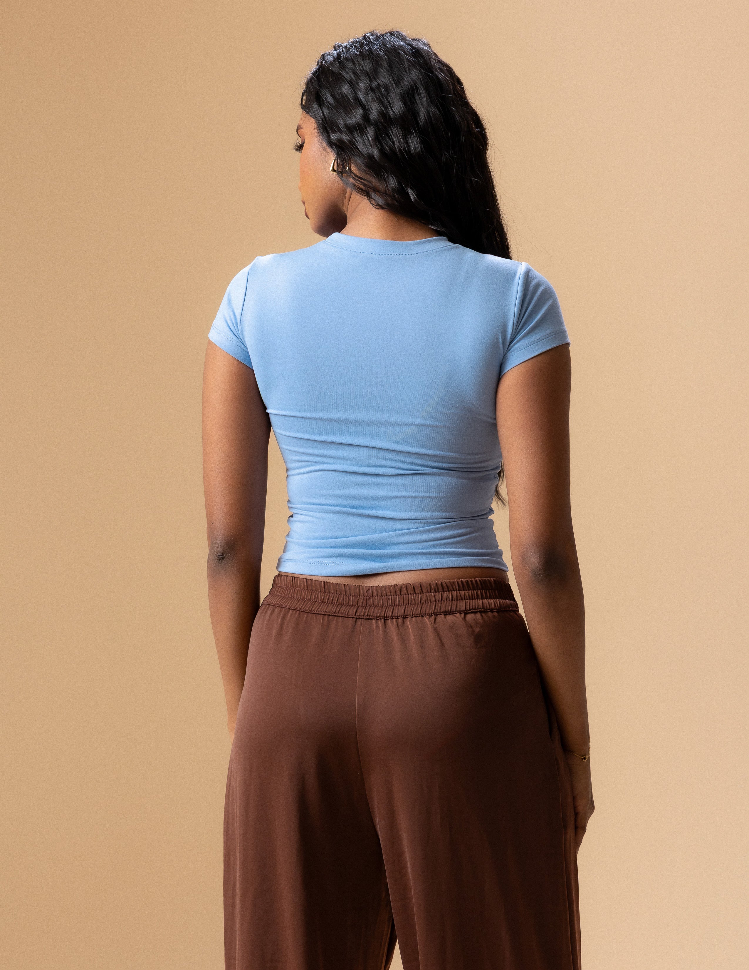 Rue High Neck Fitted Top