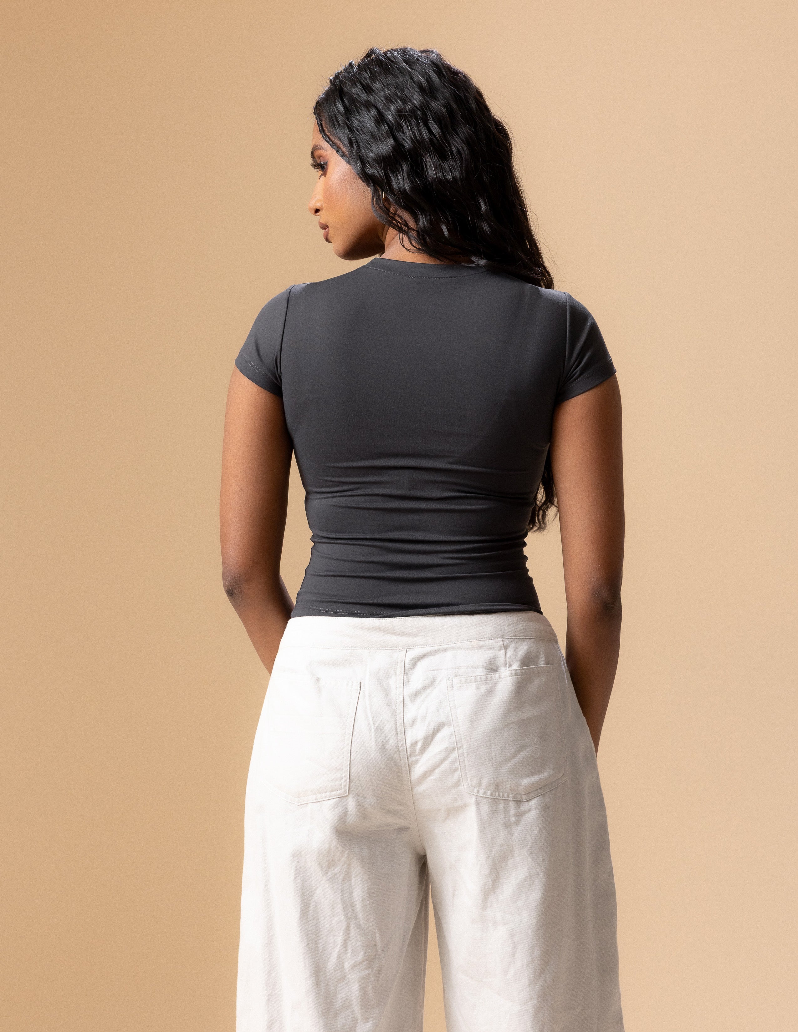 Rue High Neck Fitted Top