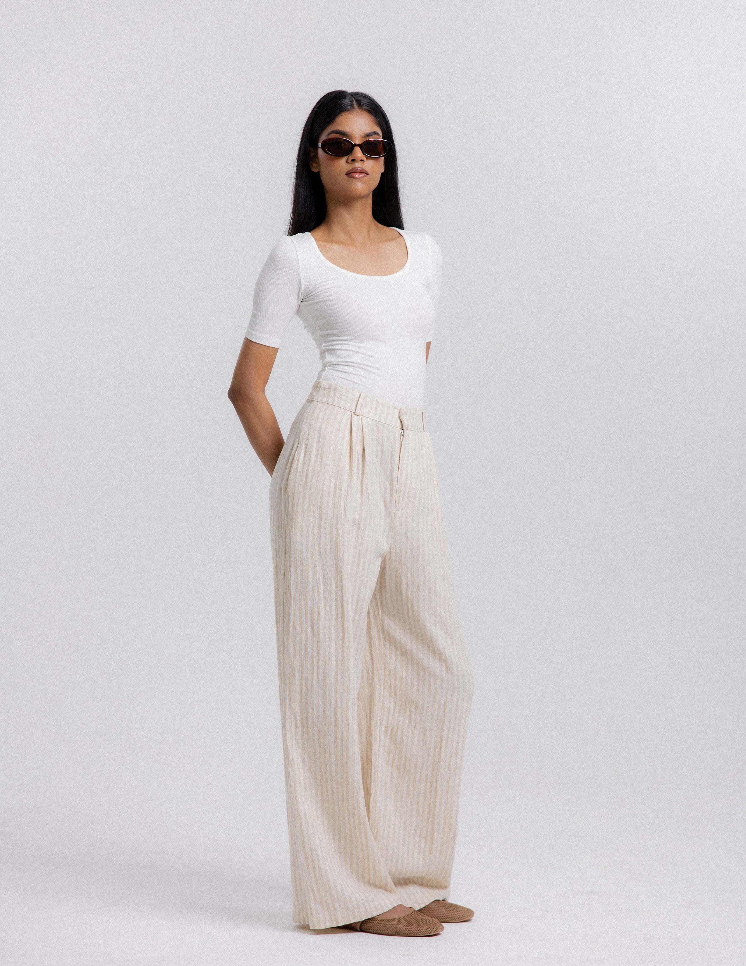 Round Neck Short Sleeved Top