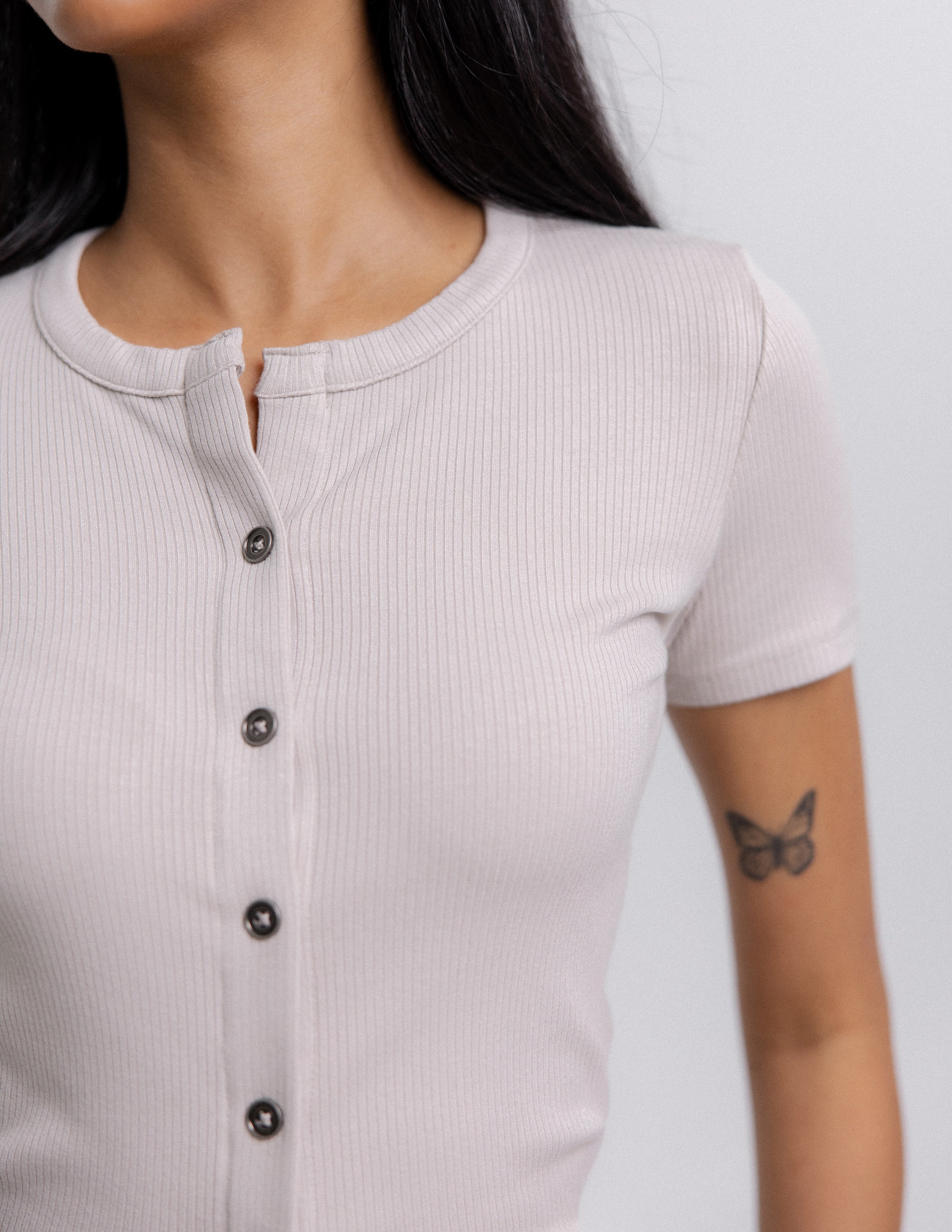 Button Down Fitted Top