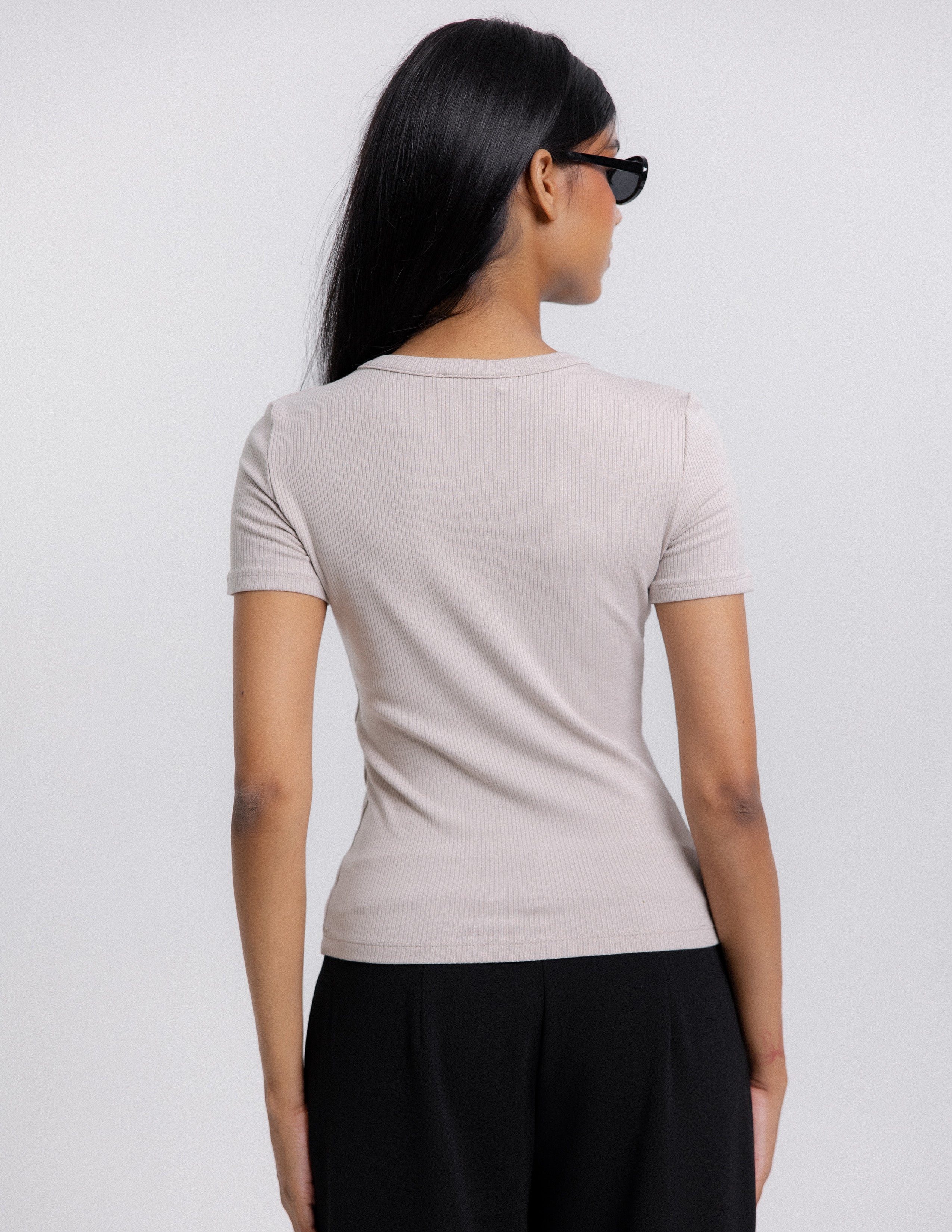 Button Down Fitted Top