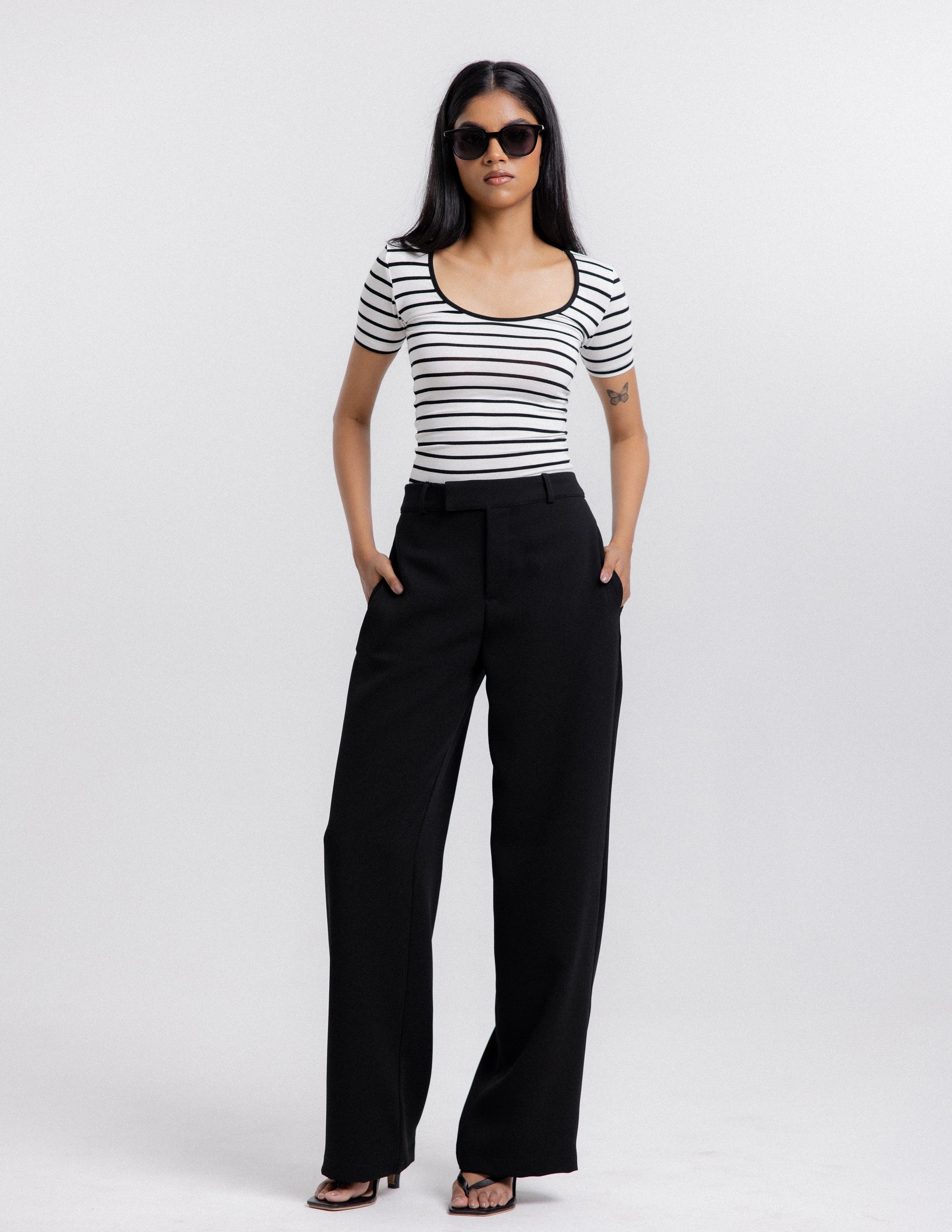 High Waist Straight Leg Pant