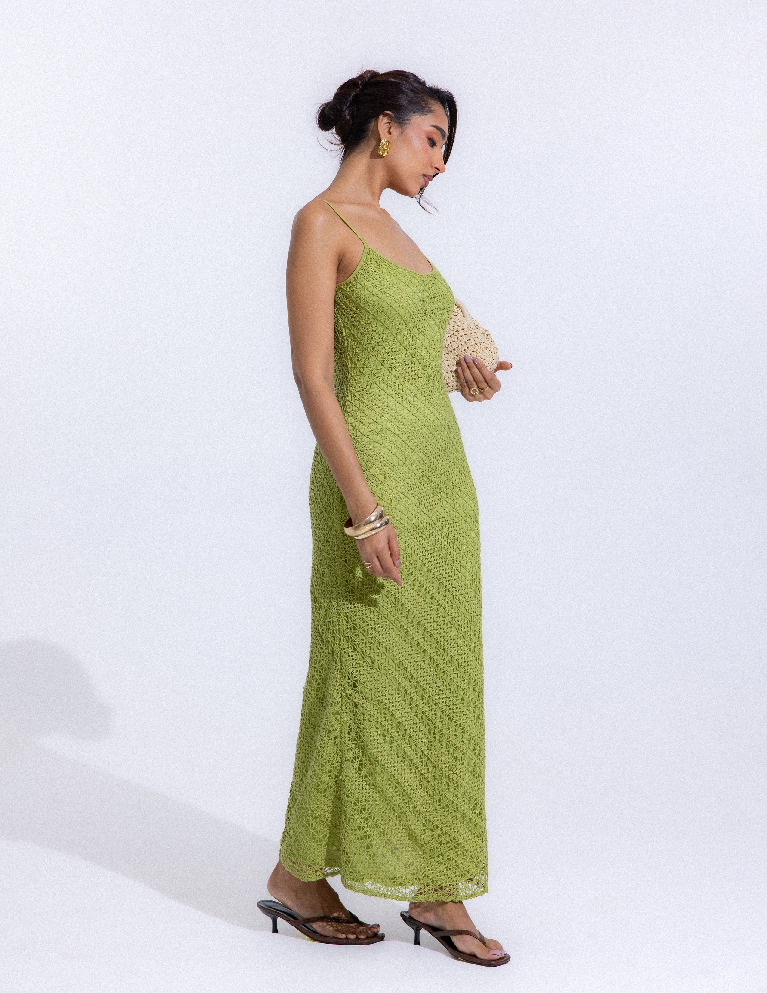 Bias Lace Maxi Dress