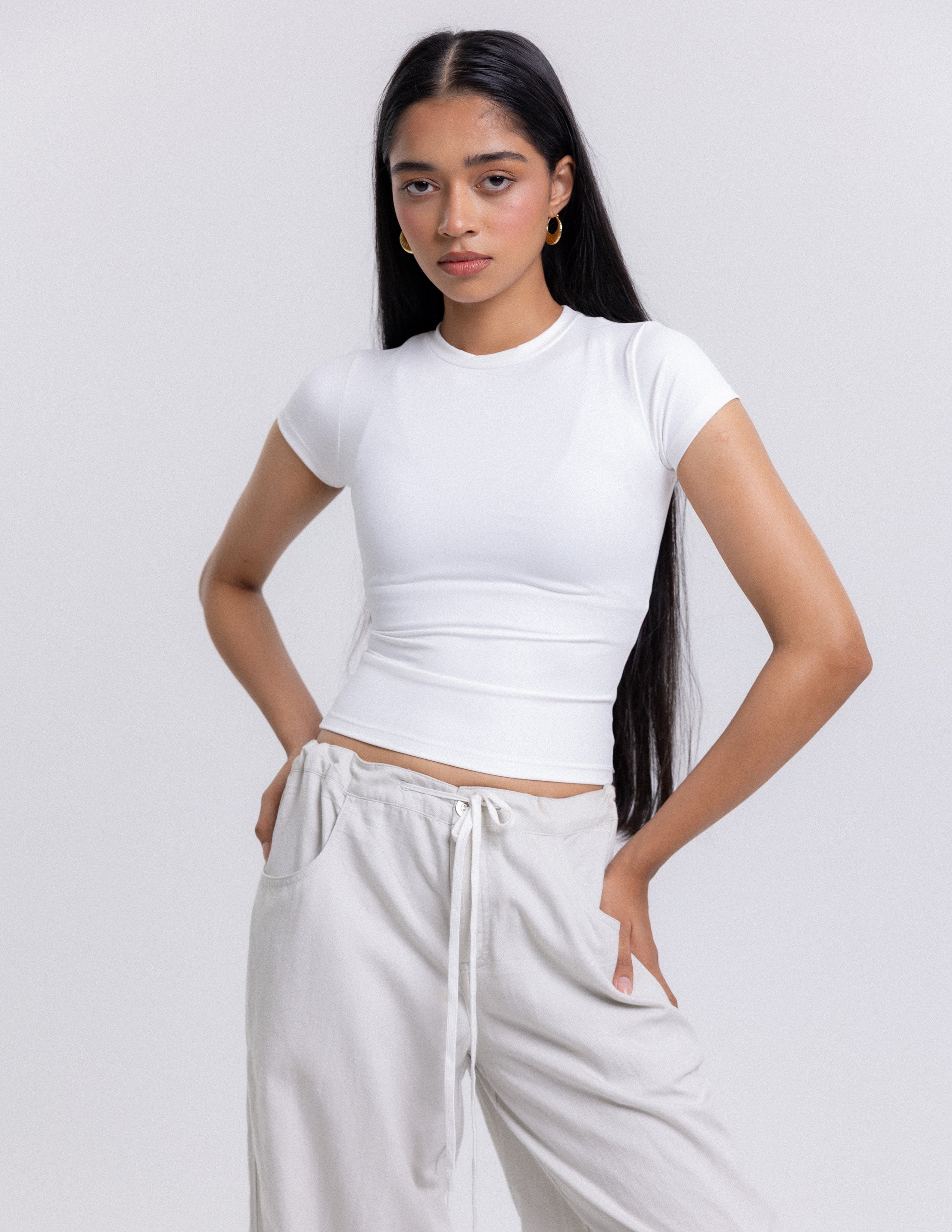 Rue High Neck Fitted Top