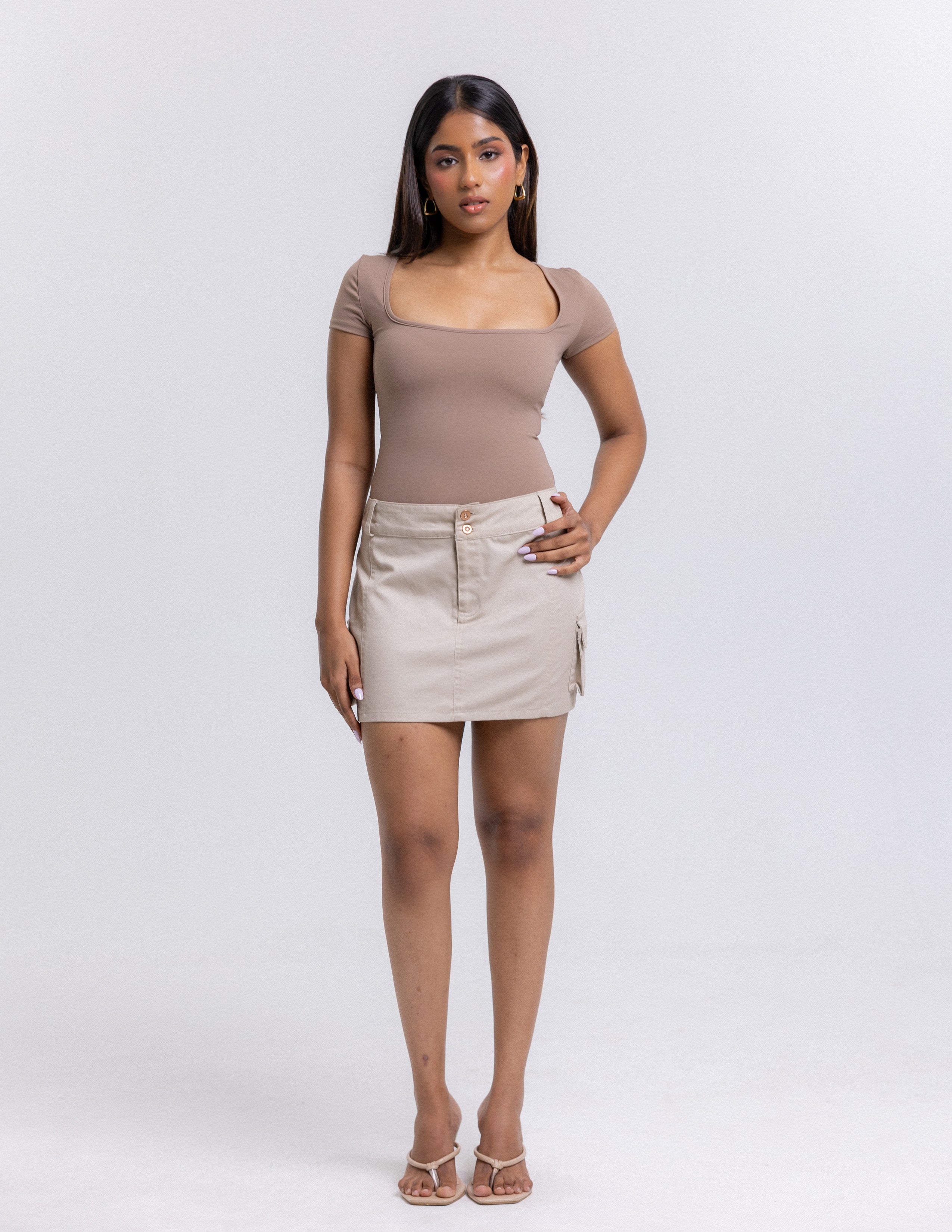 Lilly Square Neck Fitted Top