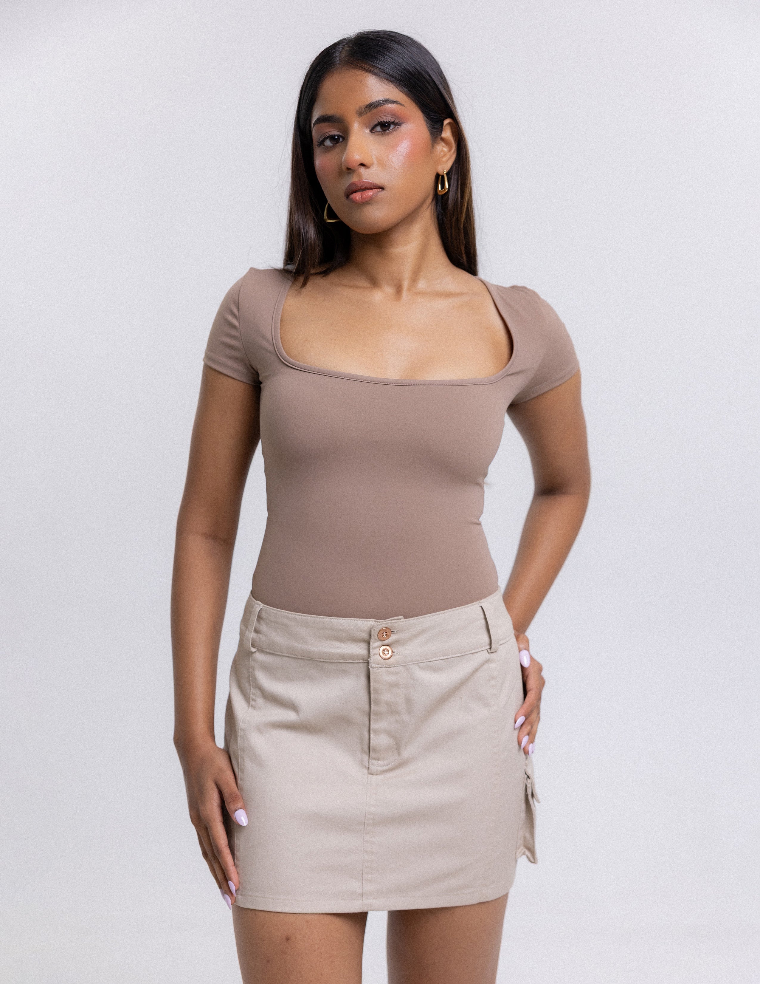 Lilly Square Neck Fitted Top