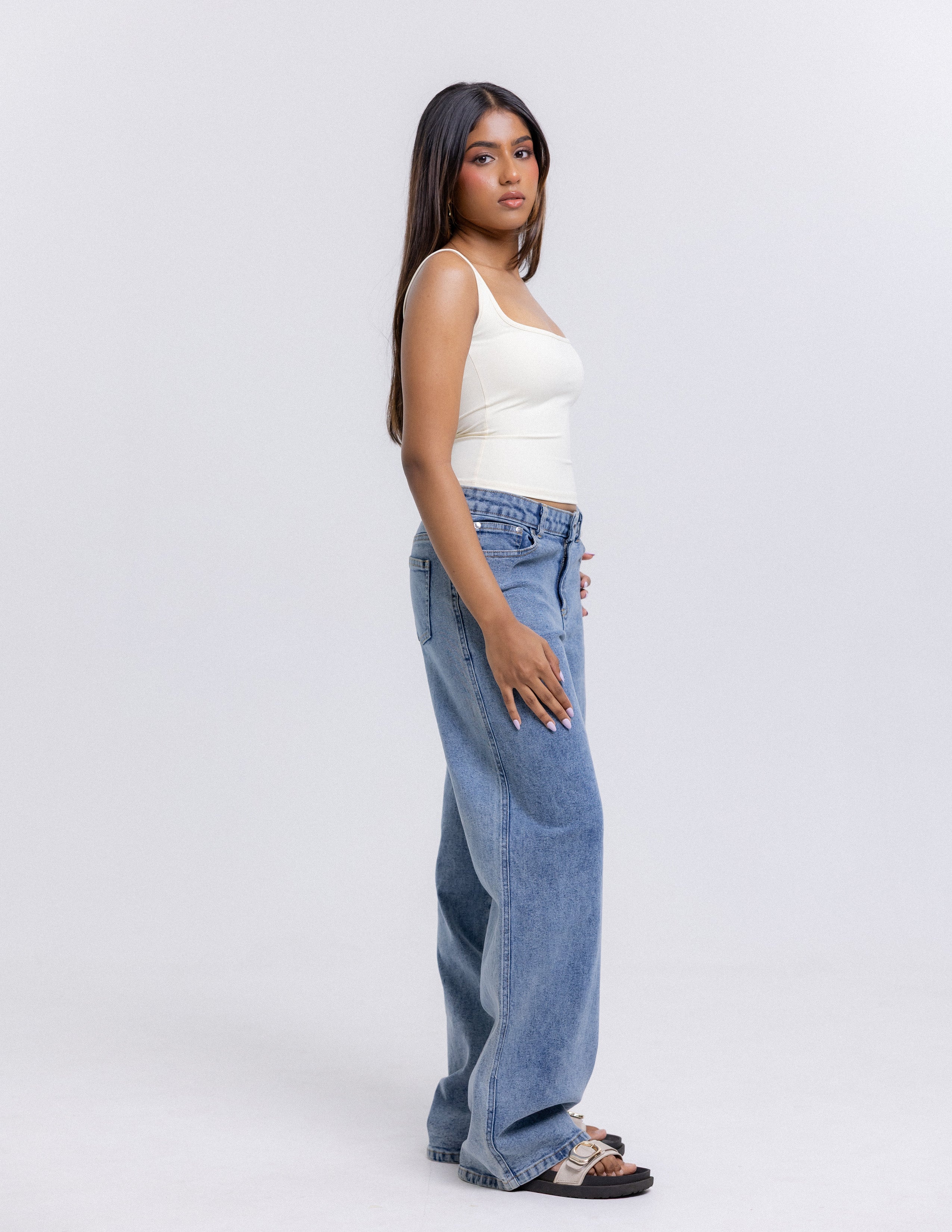 Ace Square Neck Sleeveless Fitted Top