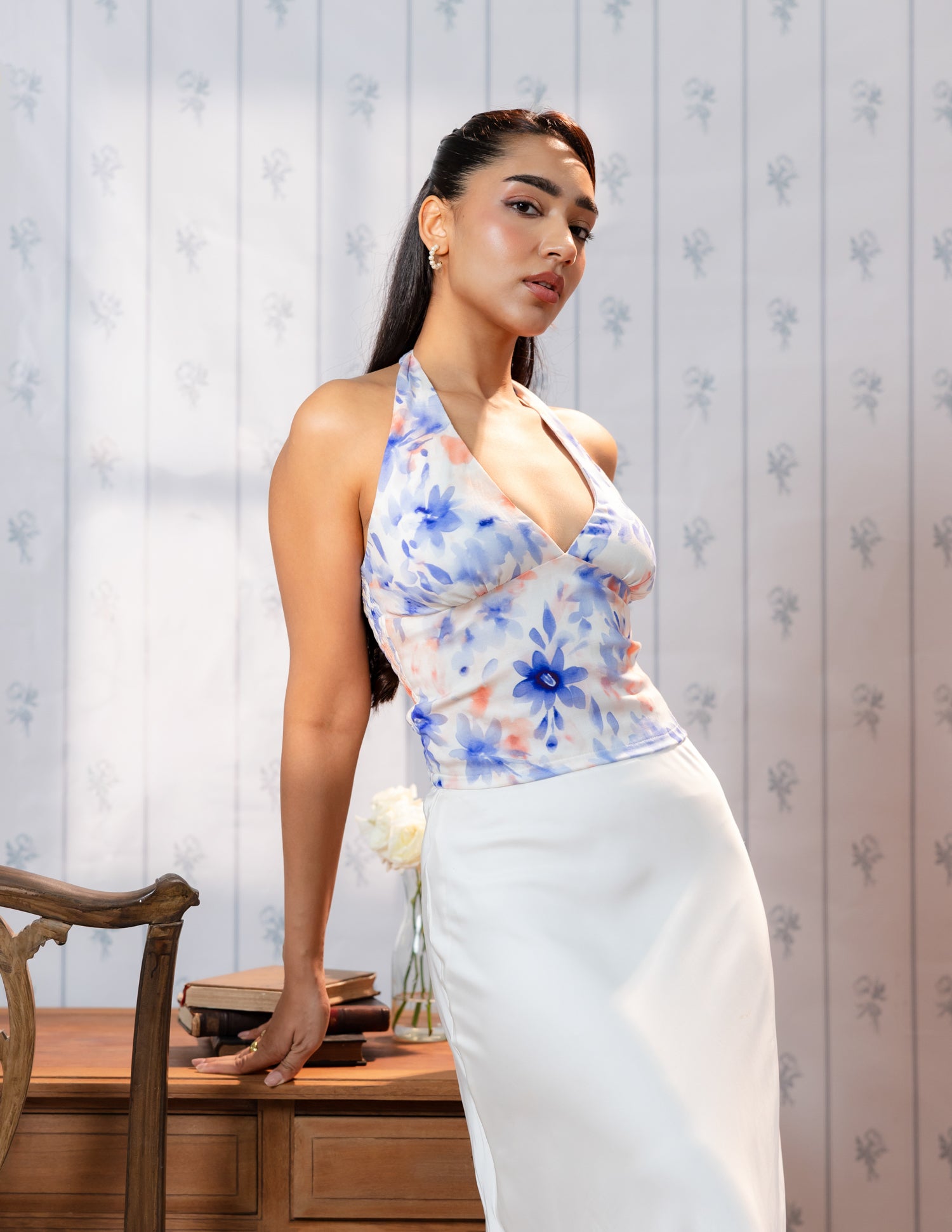 Halter Neck Bustier Top