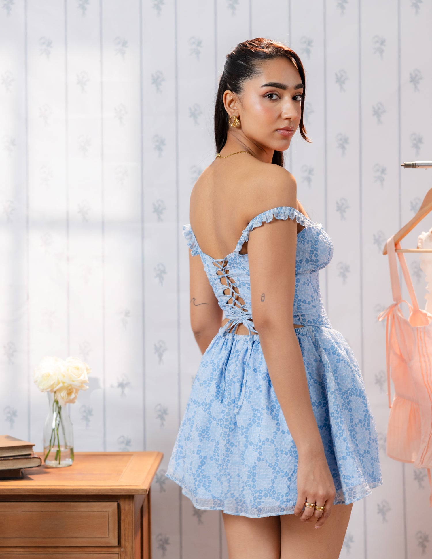 Corset Detail Mini Dress