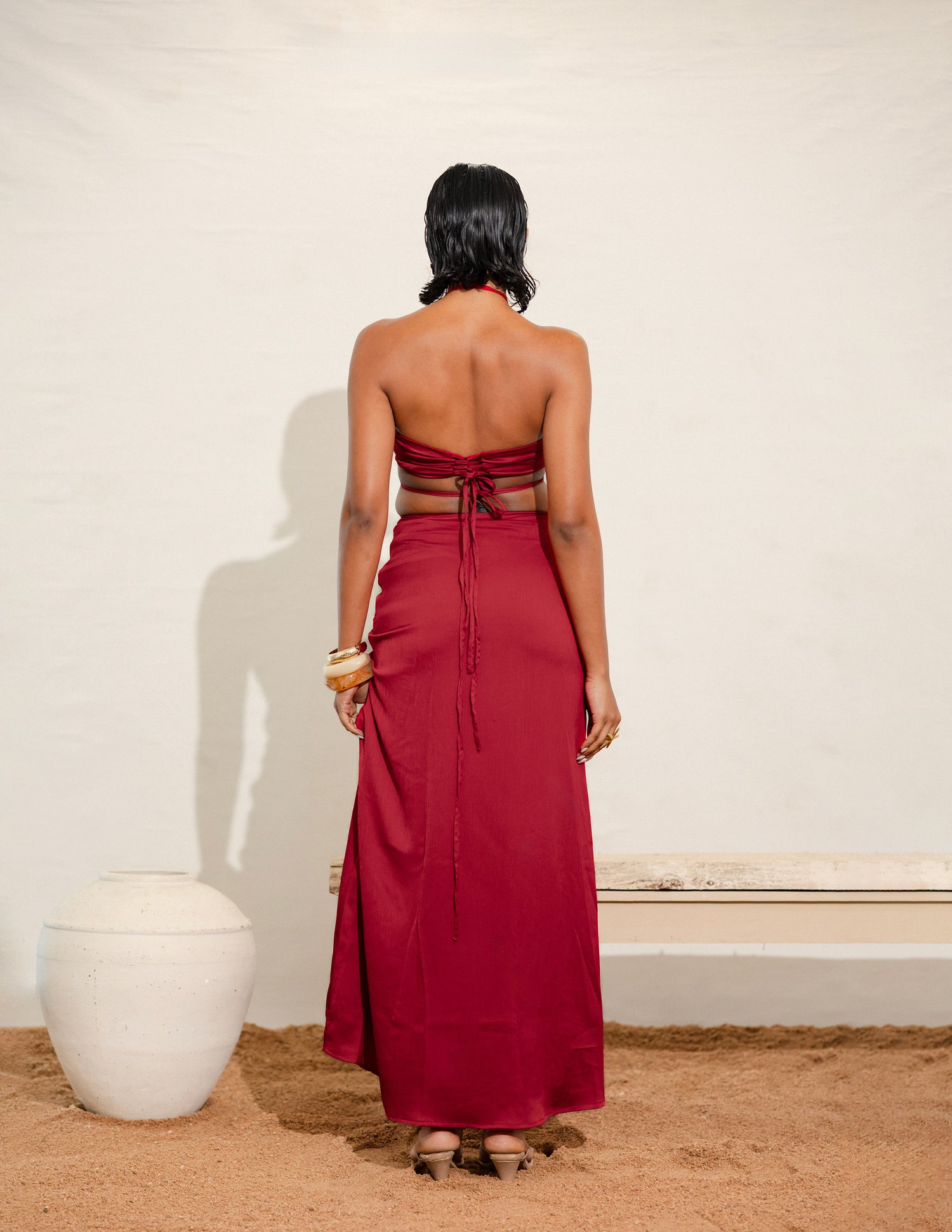 Ruched Detailed Maxi Skirt