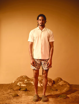 Short Sleeve Regular Fit Camp Collar Shirt