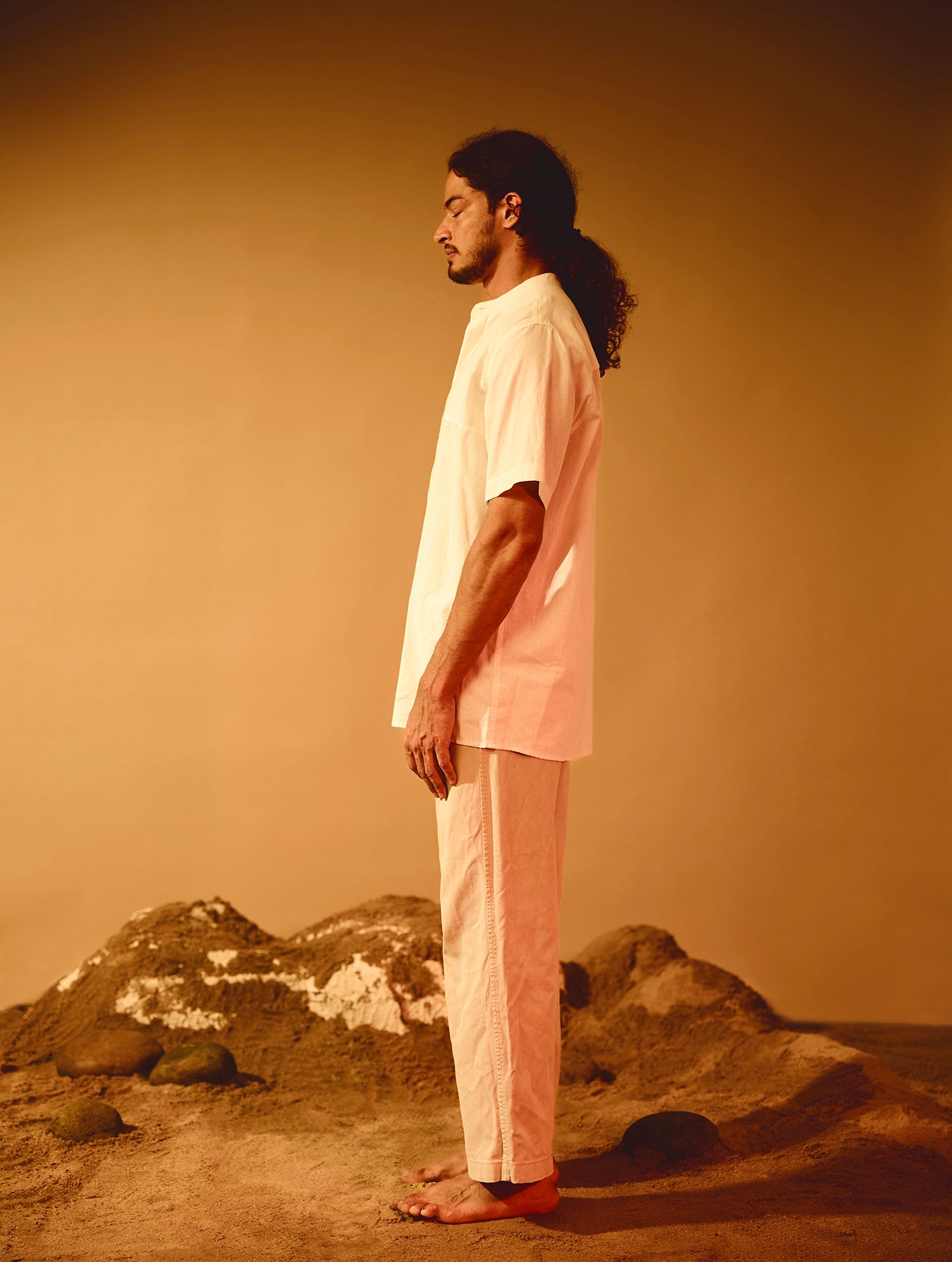 Short Sleeve Cut and Sew Detailed Oversize Shirt