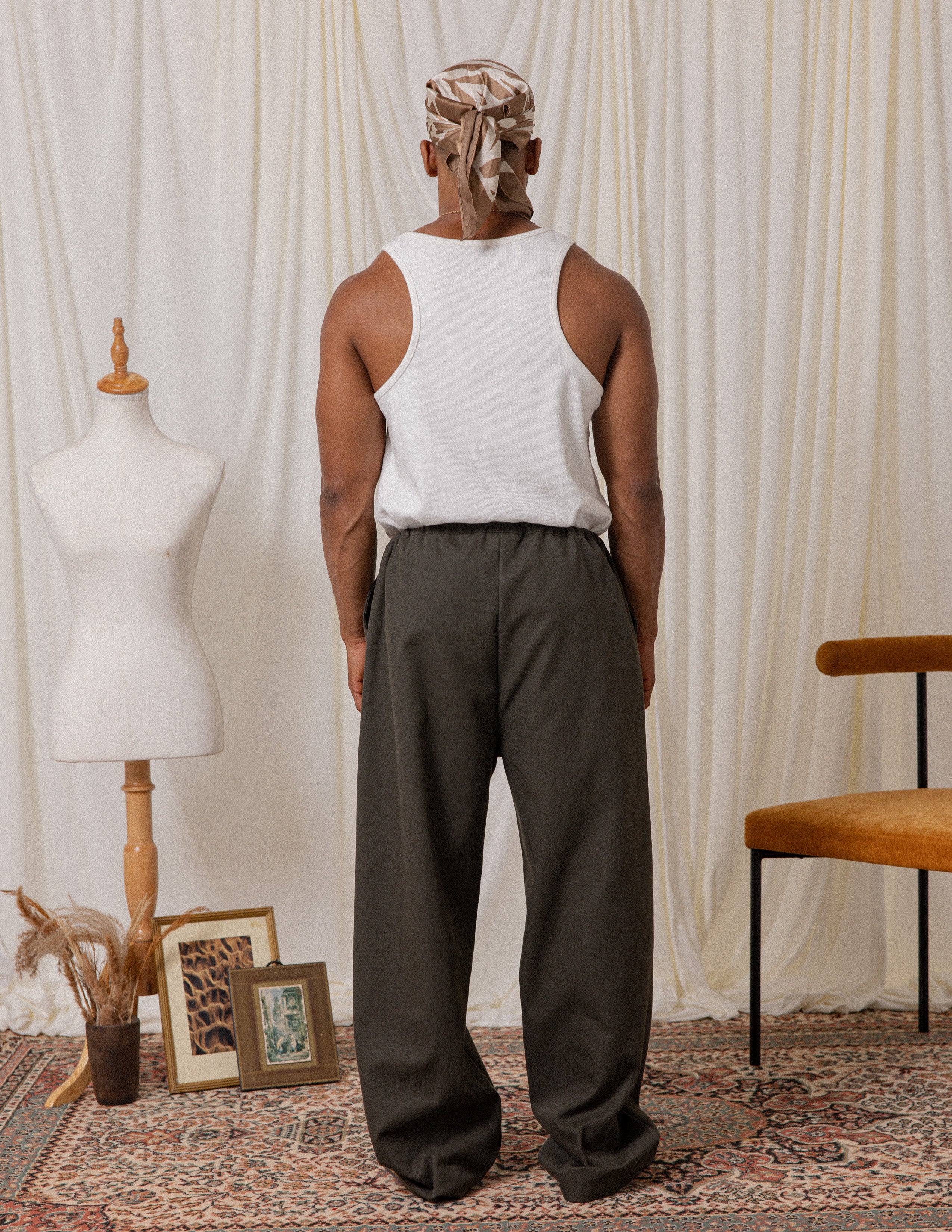Straight Leg Loose Fit Drawstring Pant