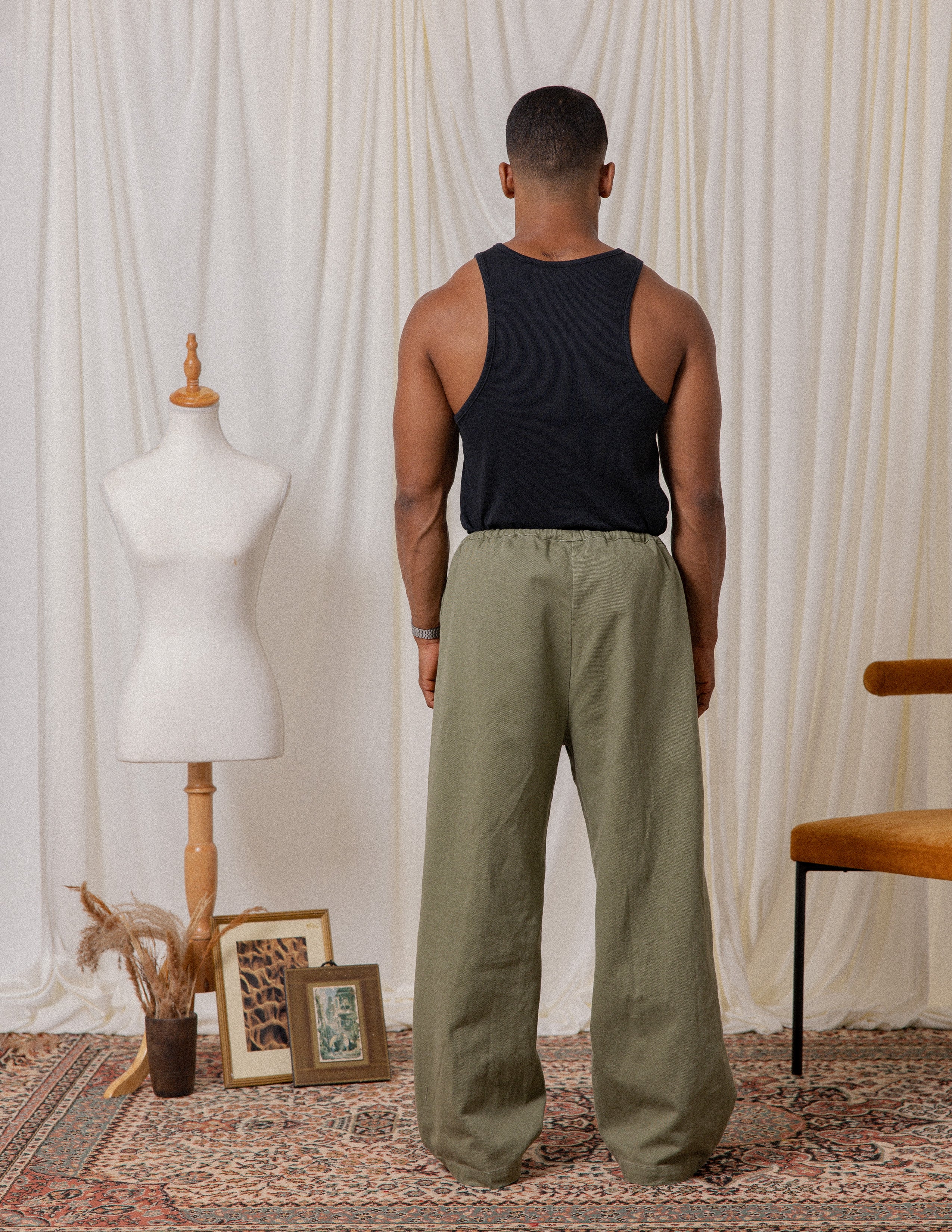 Straight Leg Loose Fit Drawstring Pant