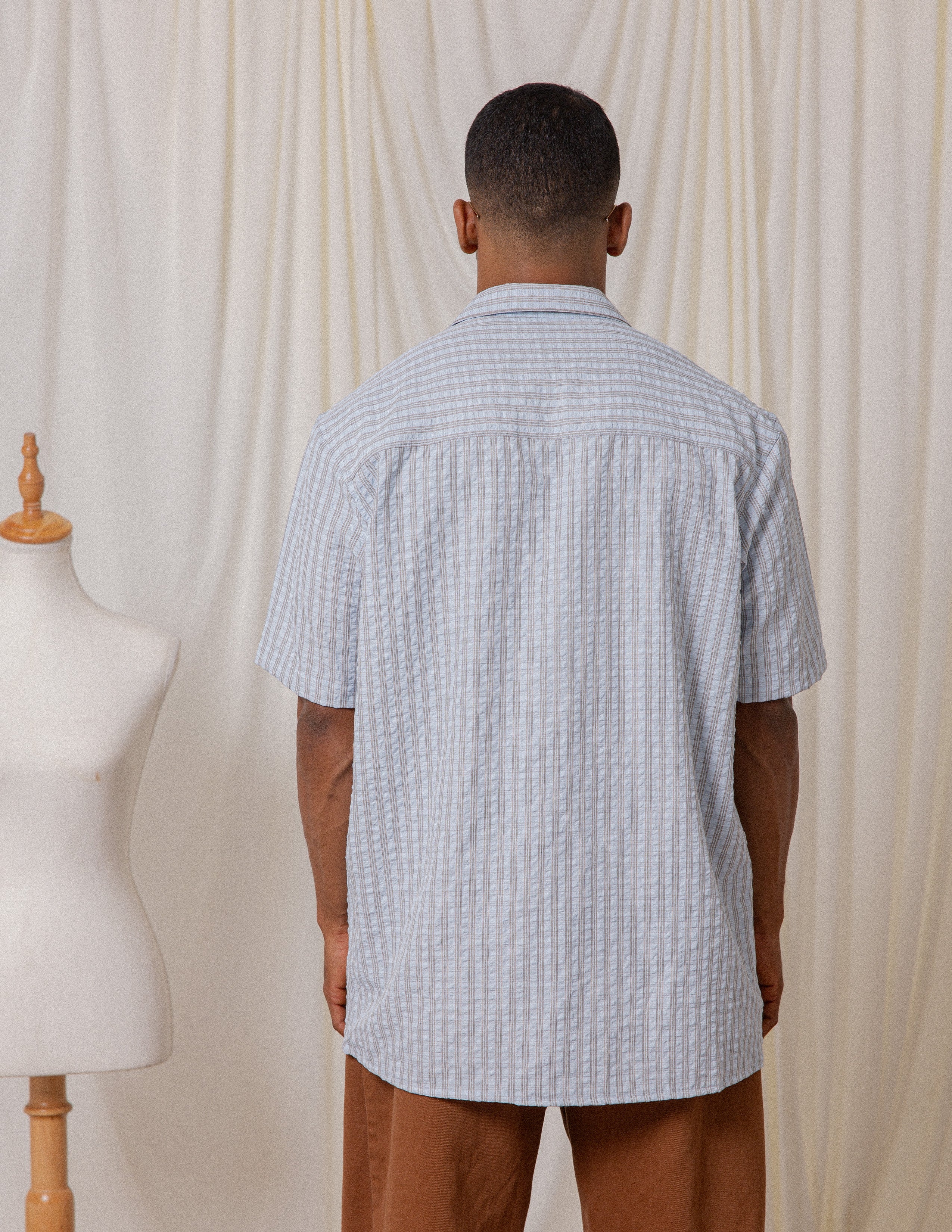 Oversized Short Sleeve Check Shirt