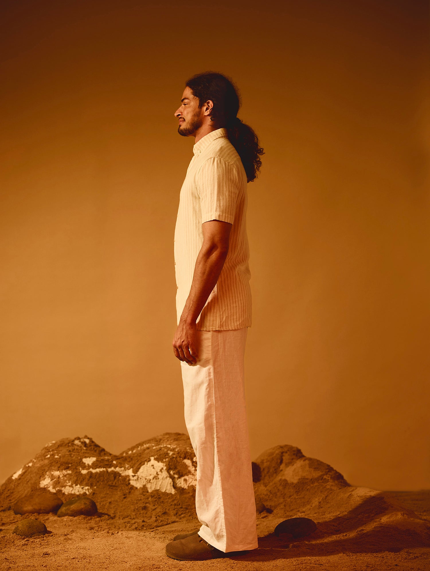 Stripe Detailed Button Down Slim Fit Shirt