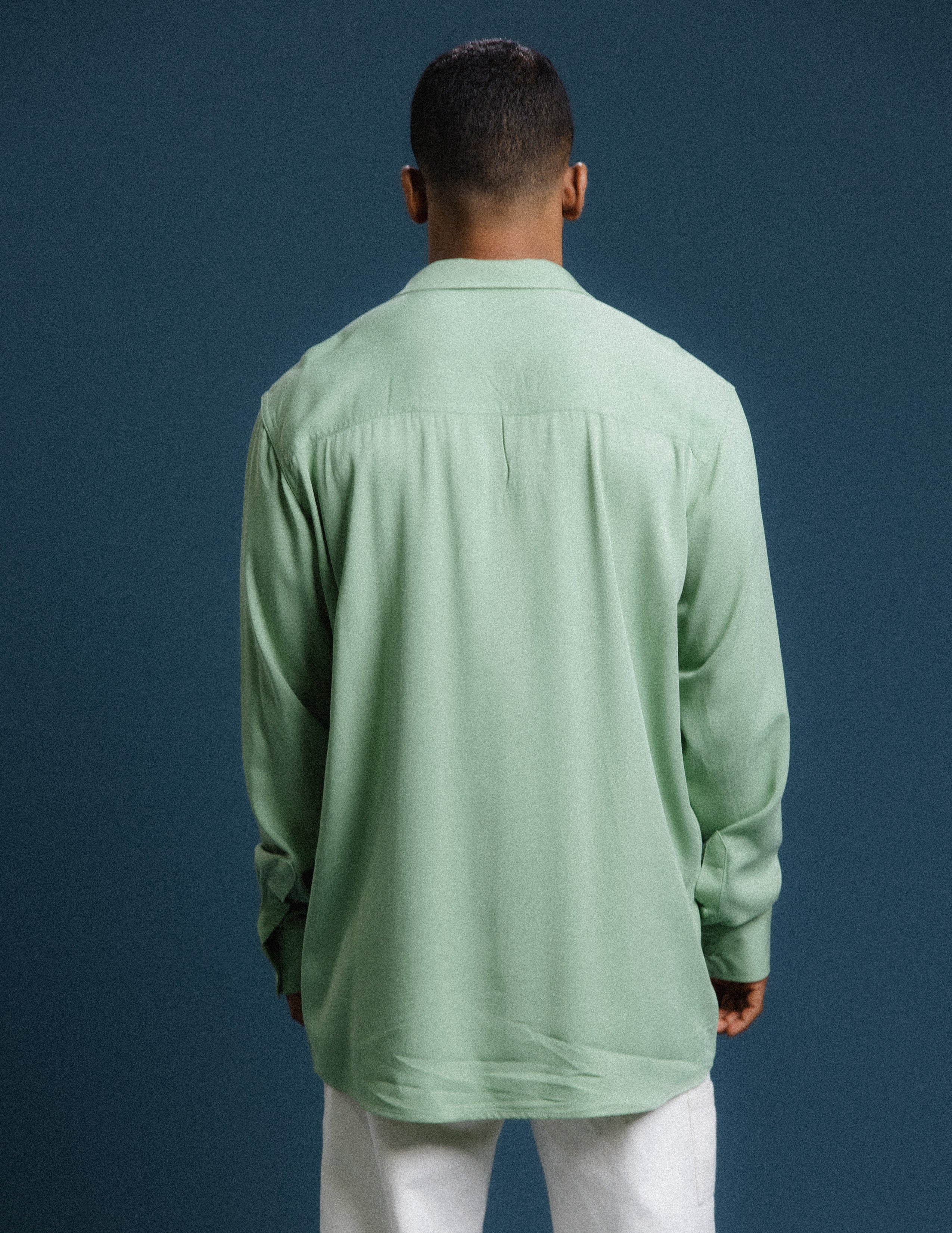 Oversized Camp collar Long Sleeve Shirt