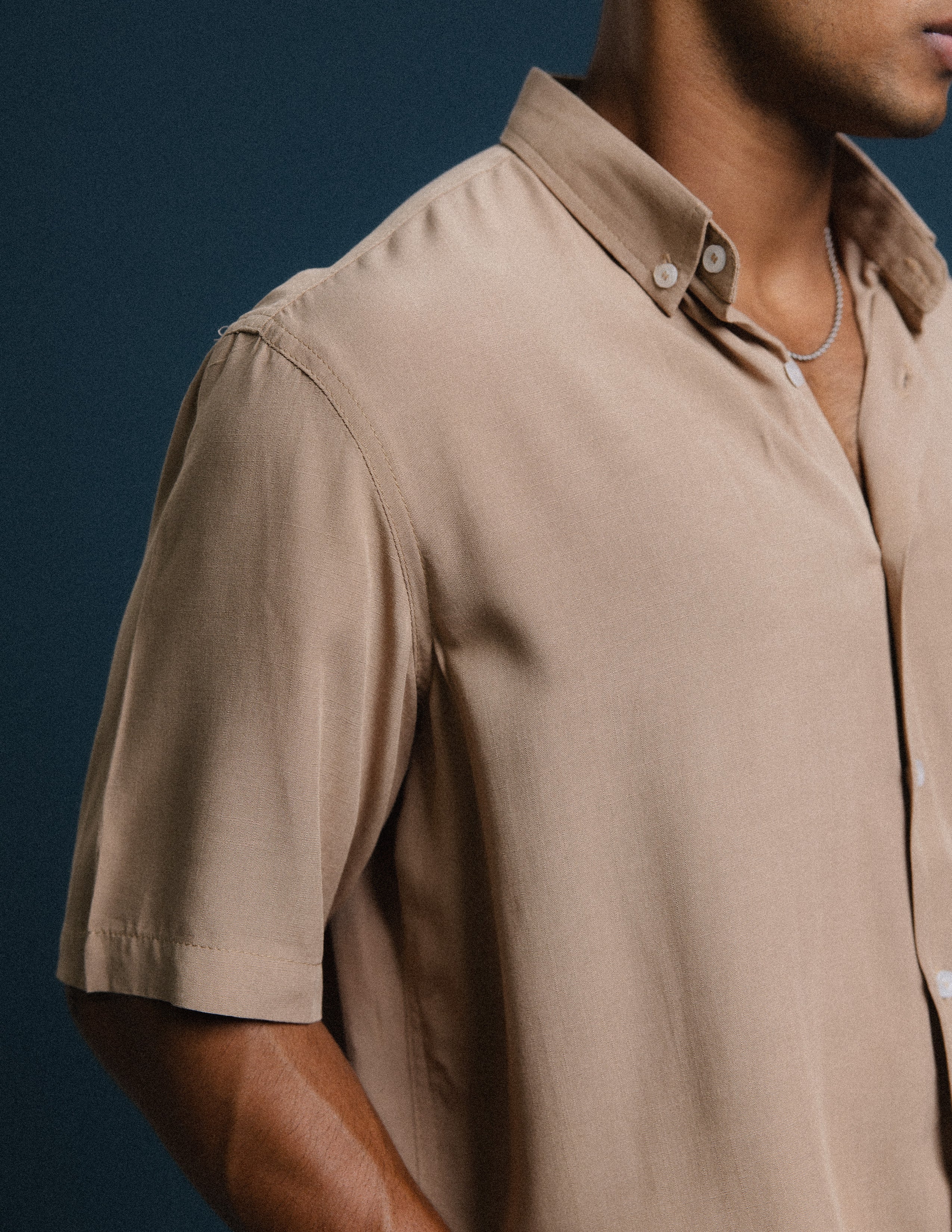 Oversized Button Down Short Sleeve Shirt