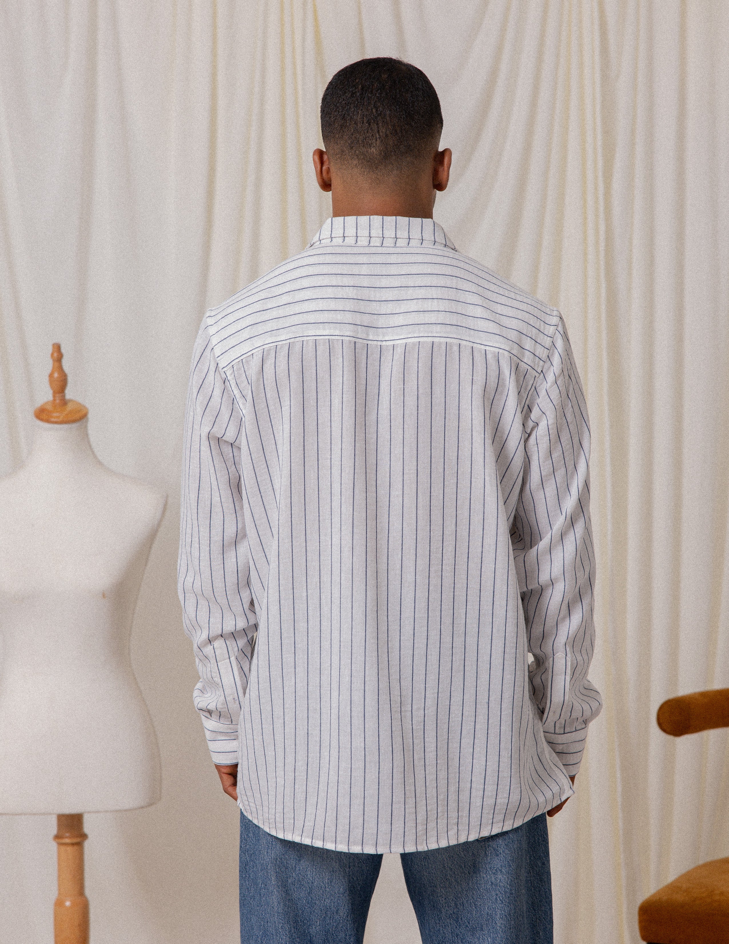 Oversized Camp CollarLong Sleeve Shirt