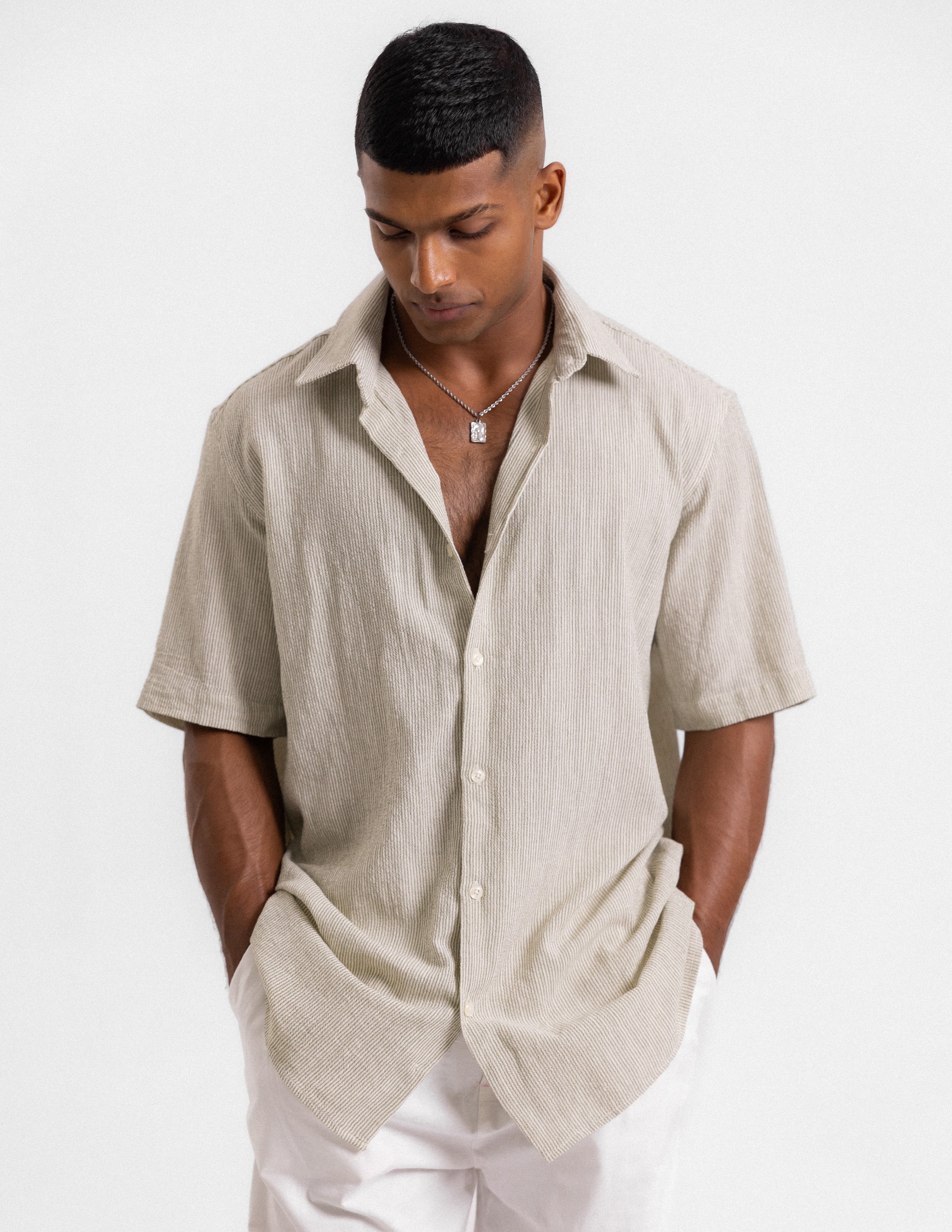Oversized short sleeve shirt