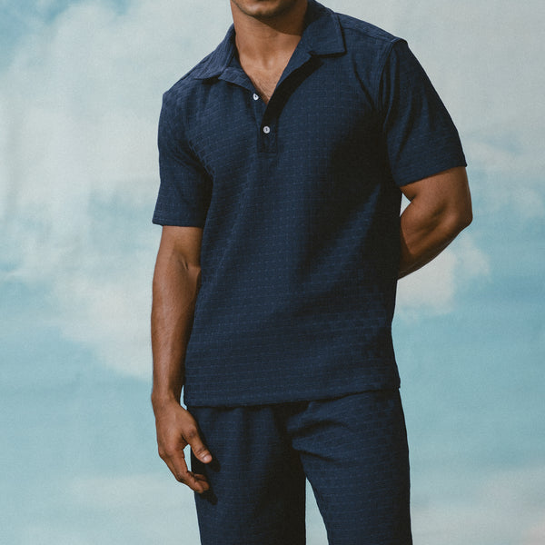 Slim fit half placket shirt