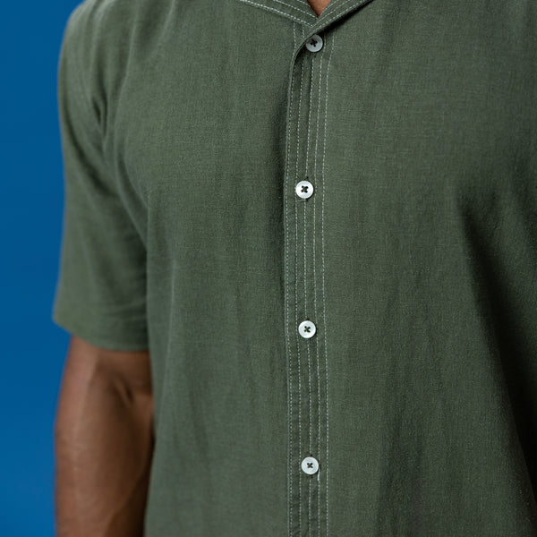 Regular fit stitch line detailed shirt