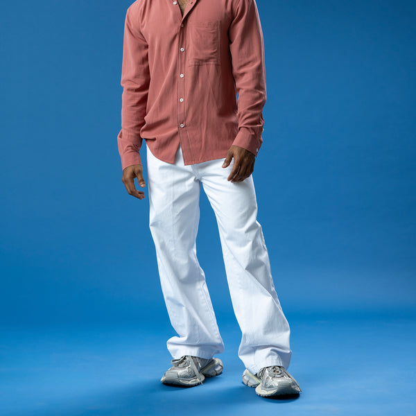 Double stitch line detailed shirt
