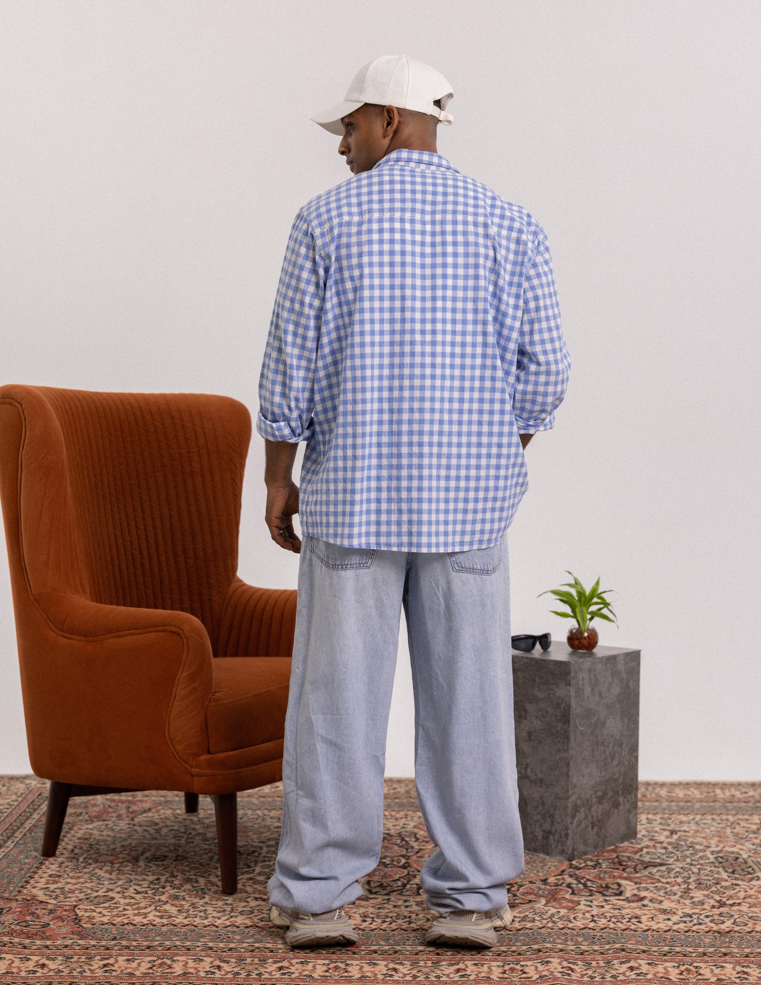 Woven label detail long sleeve shirt